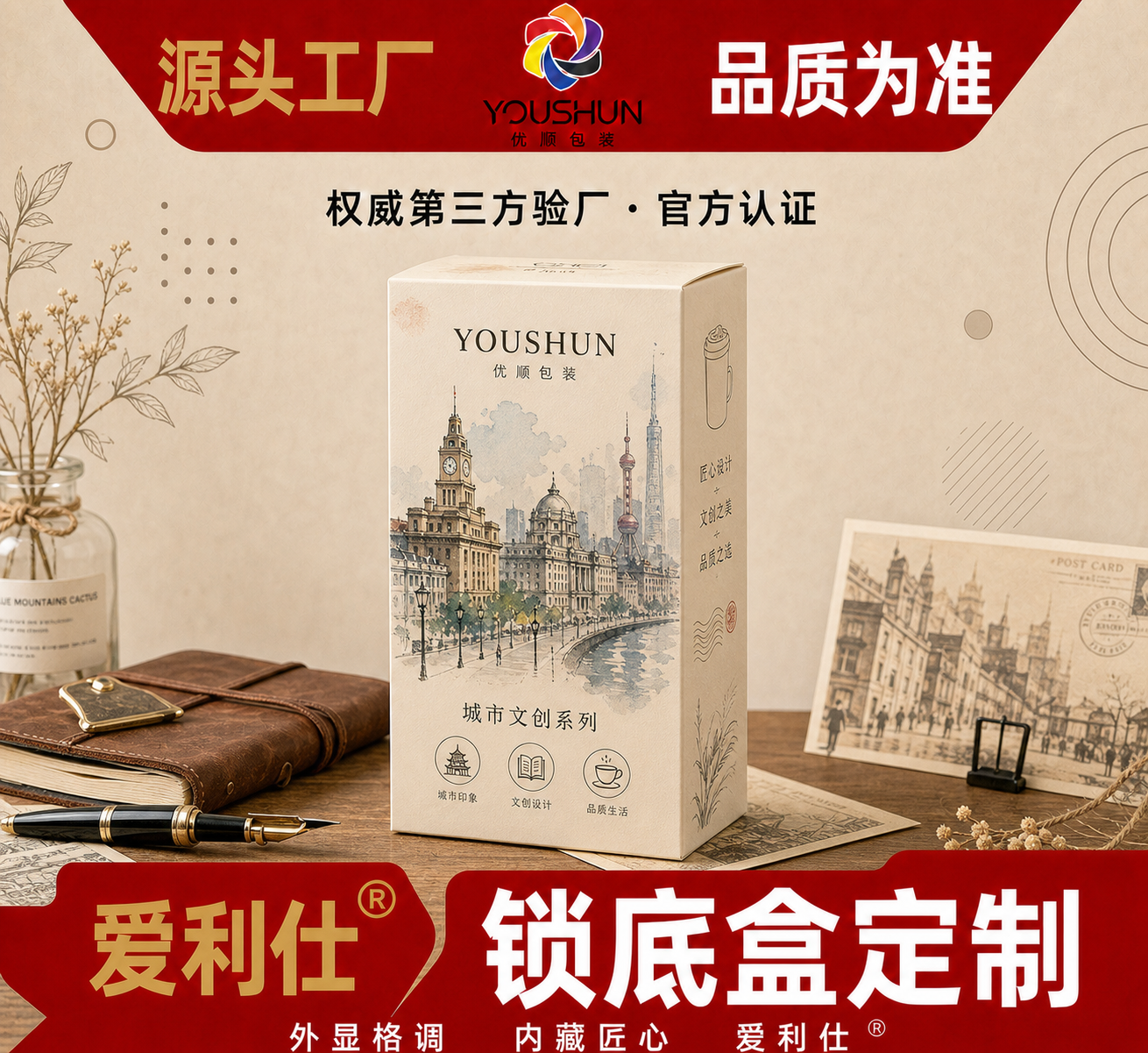 基于原图修改，保持顶部红色横幅（源头工厂+优顺包装LOGO+品… - 图片创意预览