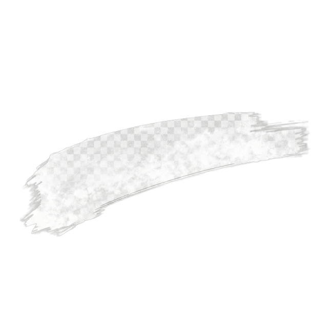将绿色颜料涂抹效果改为白色，保留透明异形底，保持平面颜料涂抹的质感和笔触纹理预览效果