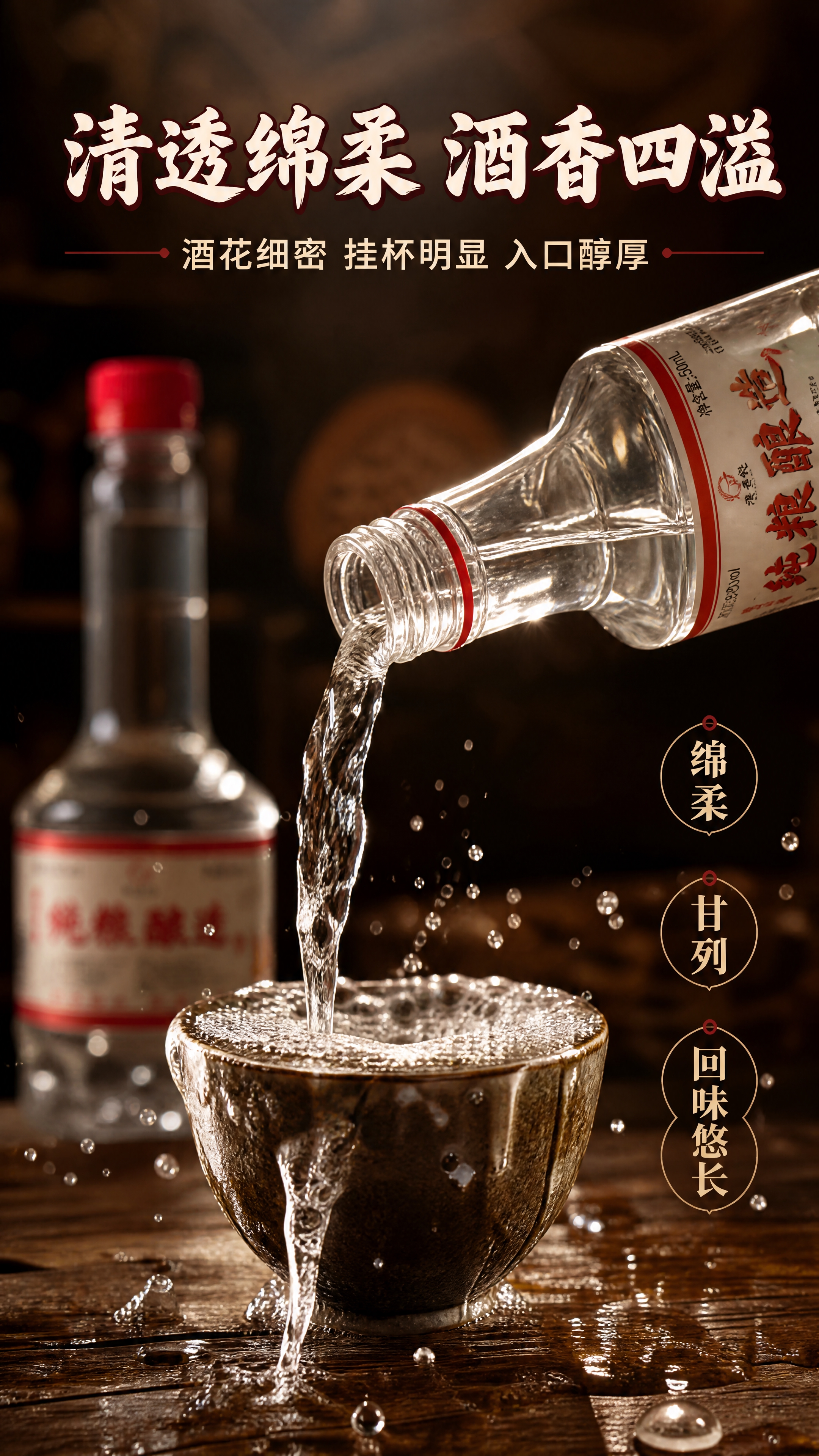 [商品] 使用【图1】淮香悦纯粮酿造白酒瓶；保留瓶身与标签原貌… - 图片创意预览