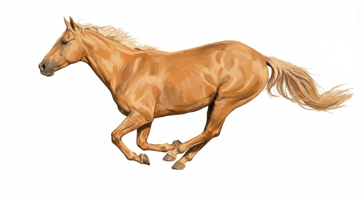 帮我把图片中的马变成ai稿，背景去掉变成白色预览效果