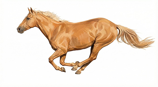 帮我把图片中的马变成ai稿，背景去掉变成白色