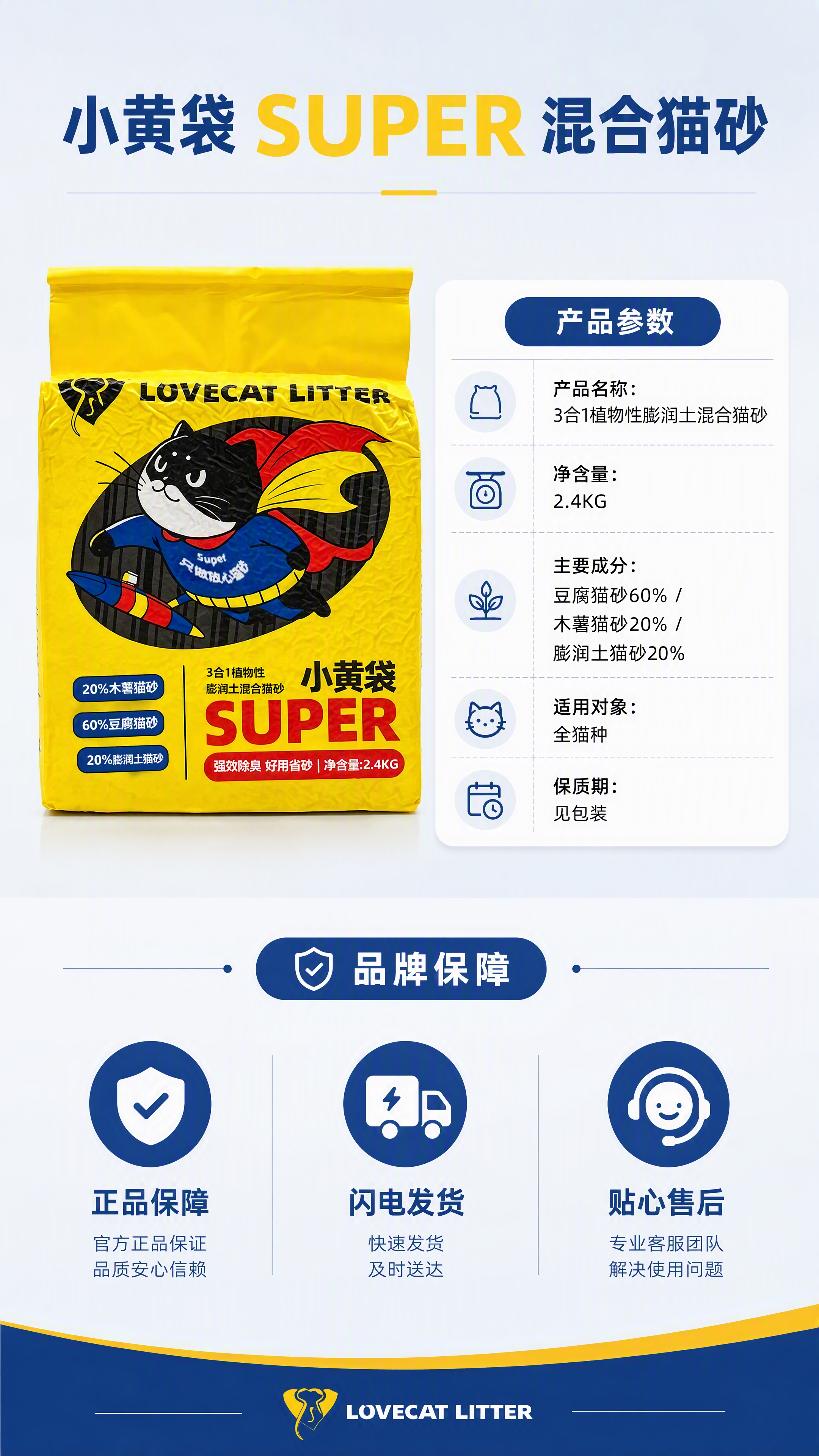 [第8张] 规格参数与品牌保障页。本张使用【图1】作为产品标准… - 图片创意预览