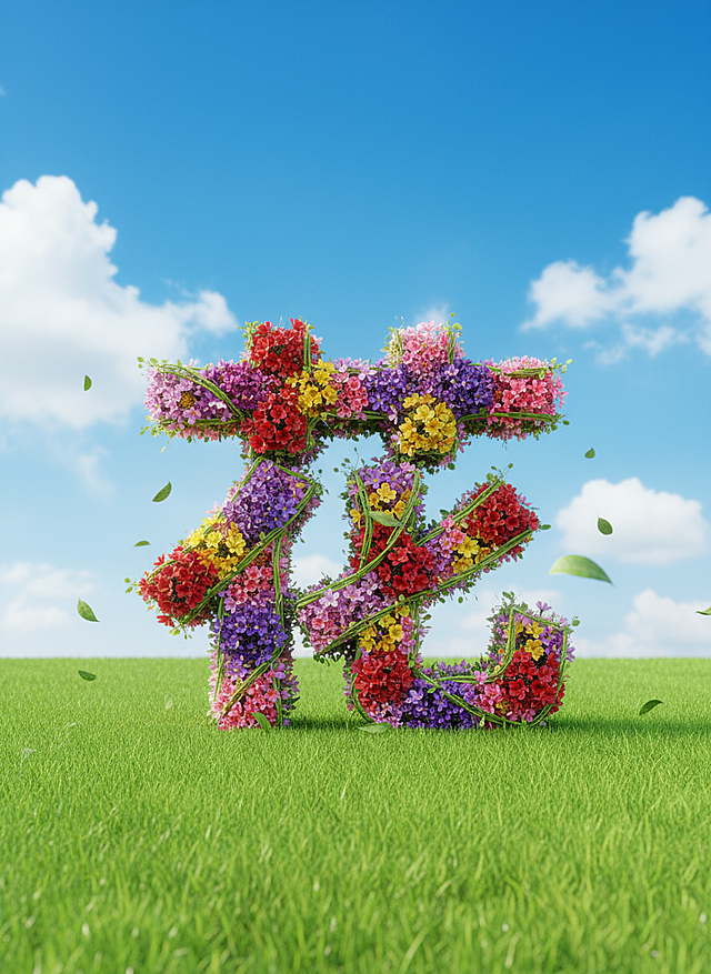 3D风拟人花束，清新色彩交织，生动姿态展现自然之美。