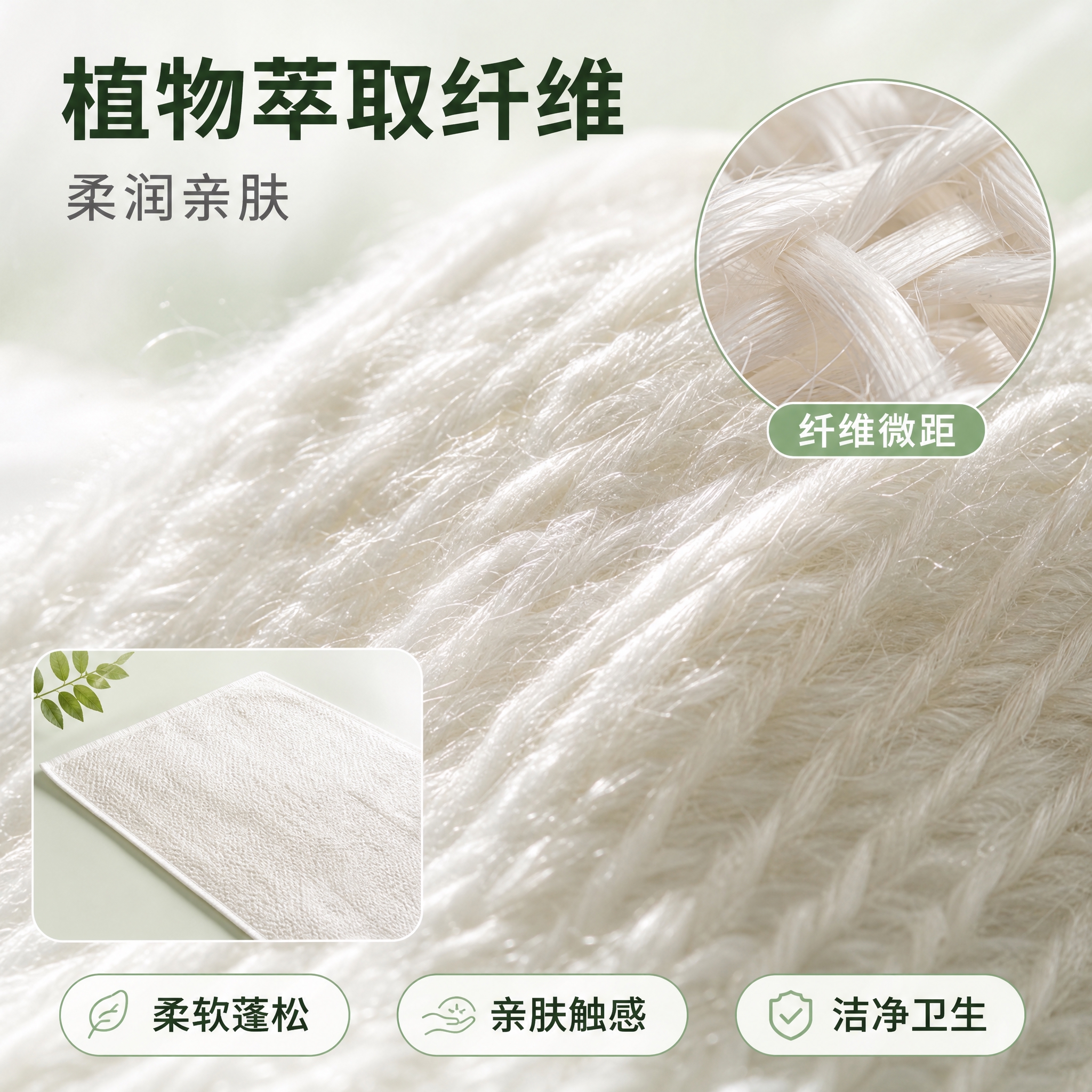 [主图-3] 棉太妃 一次性毛巾+浴巾（套装）材质与亲肤细节… - 图片创意预览