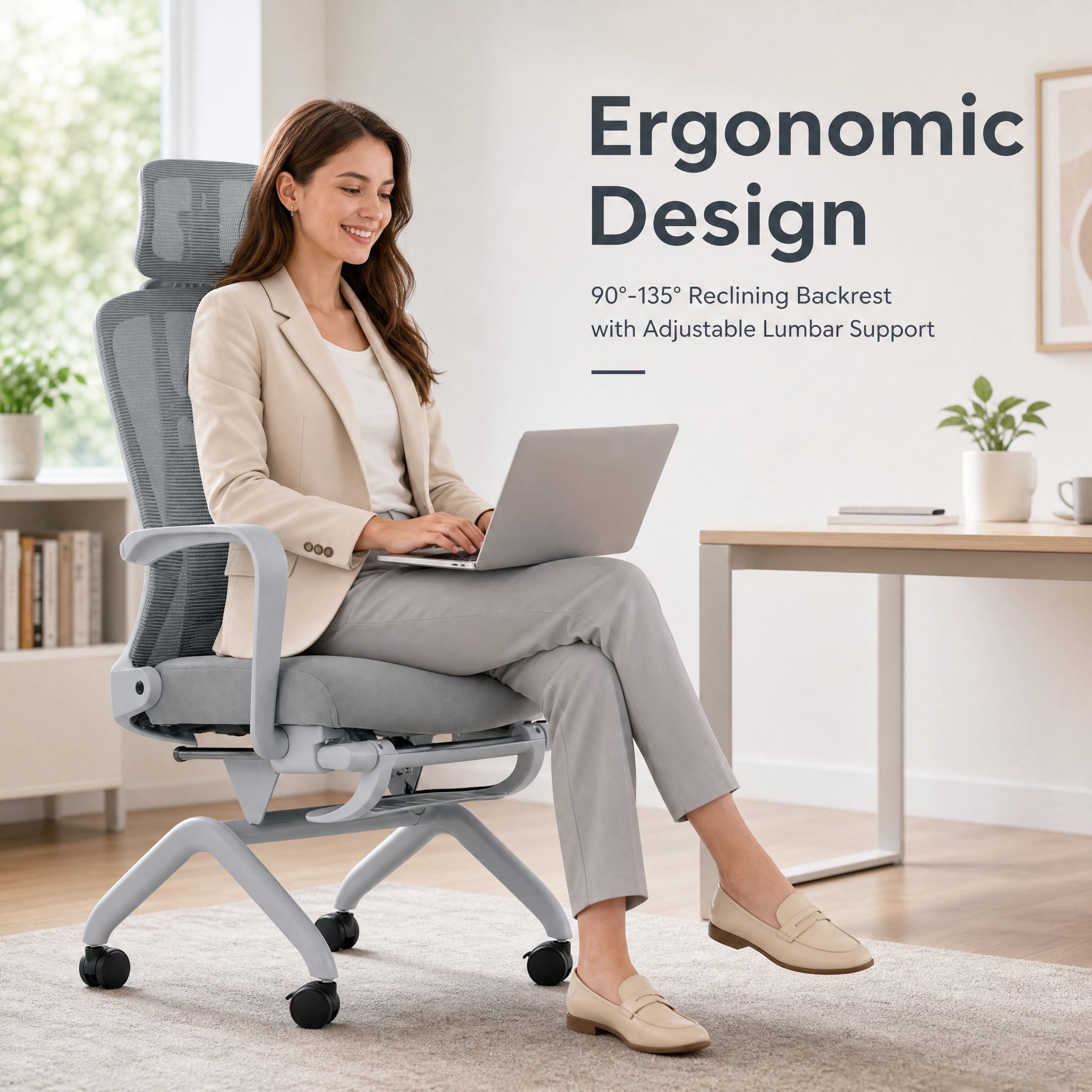 A young professional woman sitt… - 图片创意预览