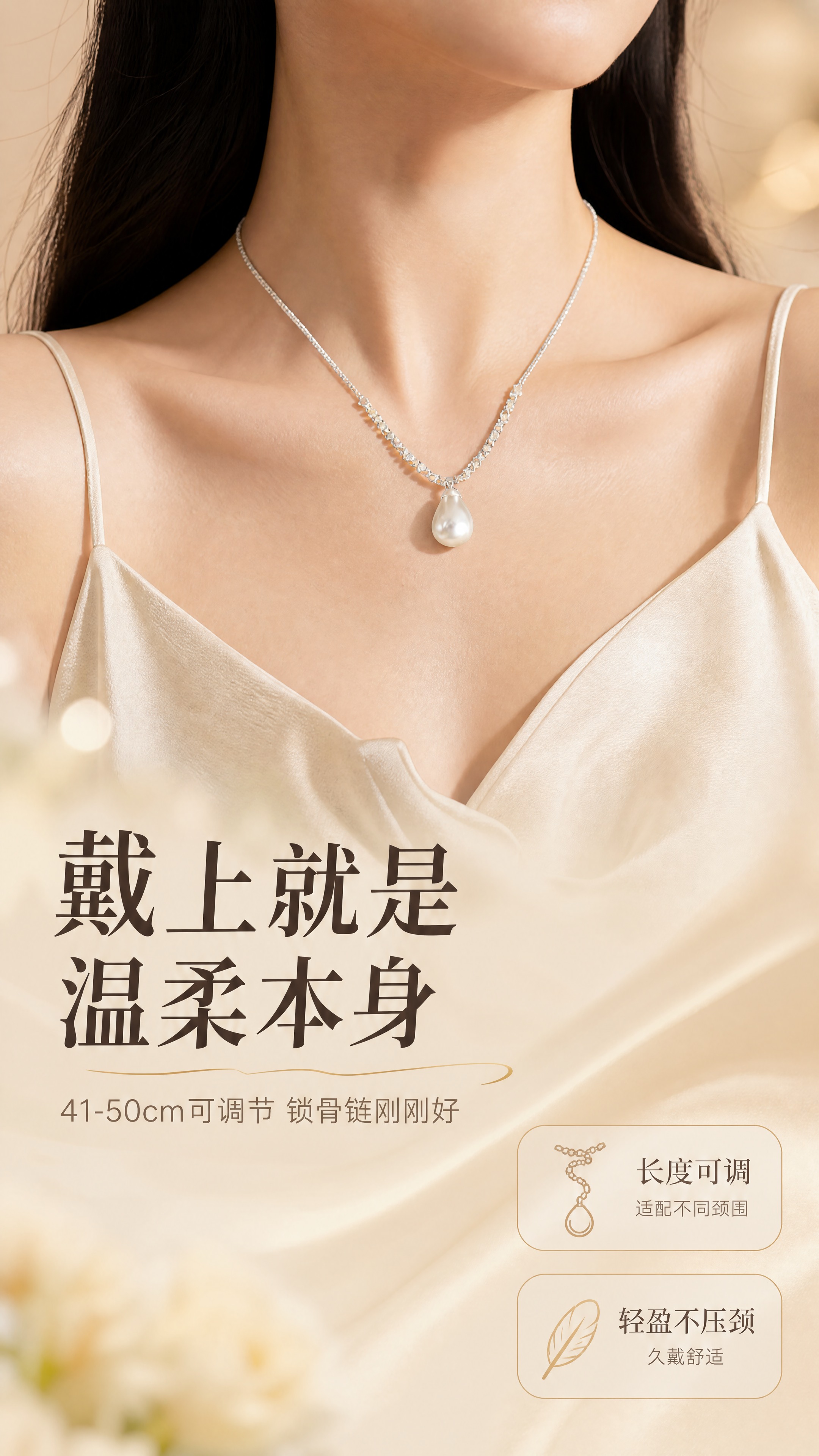 [商品] 使用【图1】珍珠碎银子项链；保留水滴形珍珠吊坠、碎银… - 图片创意预览