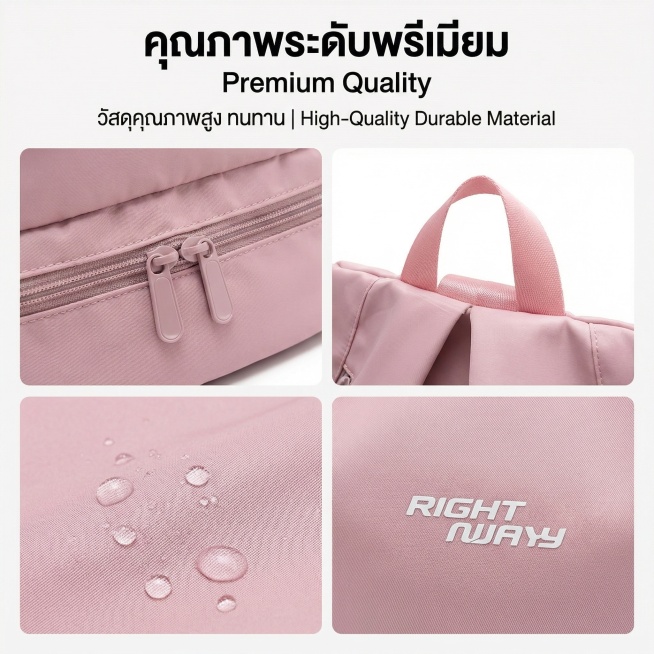 严格还原上传的产品图，包括包装设计、颜色、LOGO 位置、文字内容、图案元素等所有细节，产品尺寸 32*40*20CM，比例 1:1 正方形，东南亚泰国清新 ins 运动风，杂志级四宫格排版，明亮干净预览效果