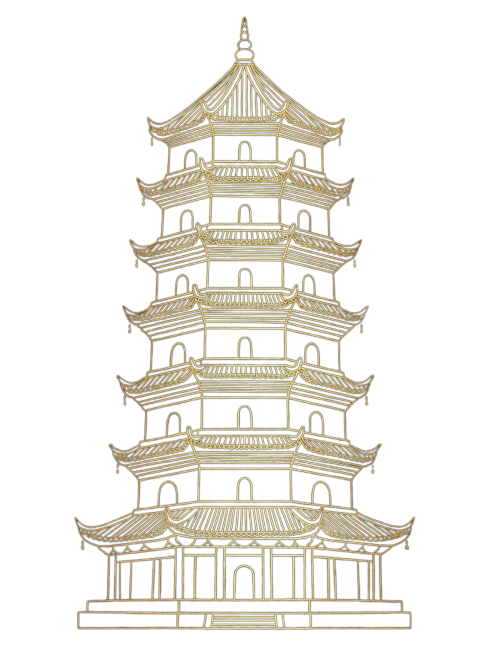 给佛塔外部绘制先挑预览效果