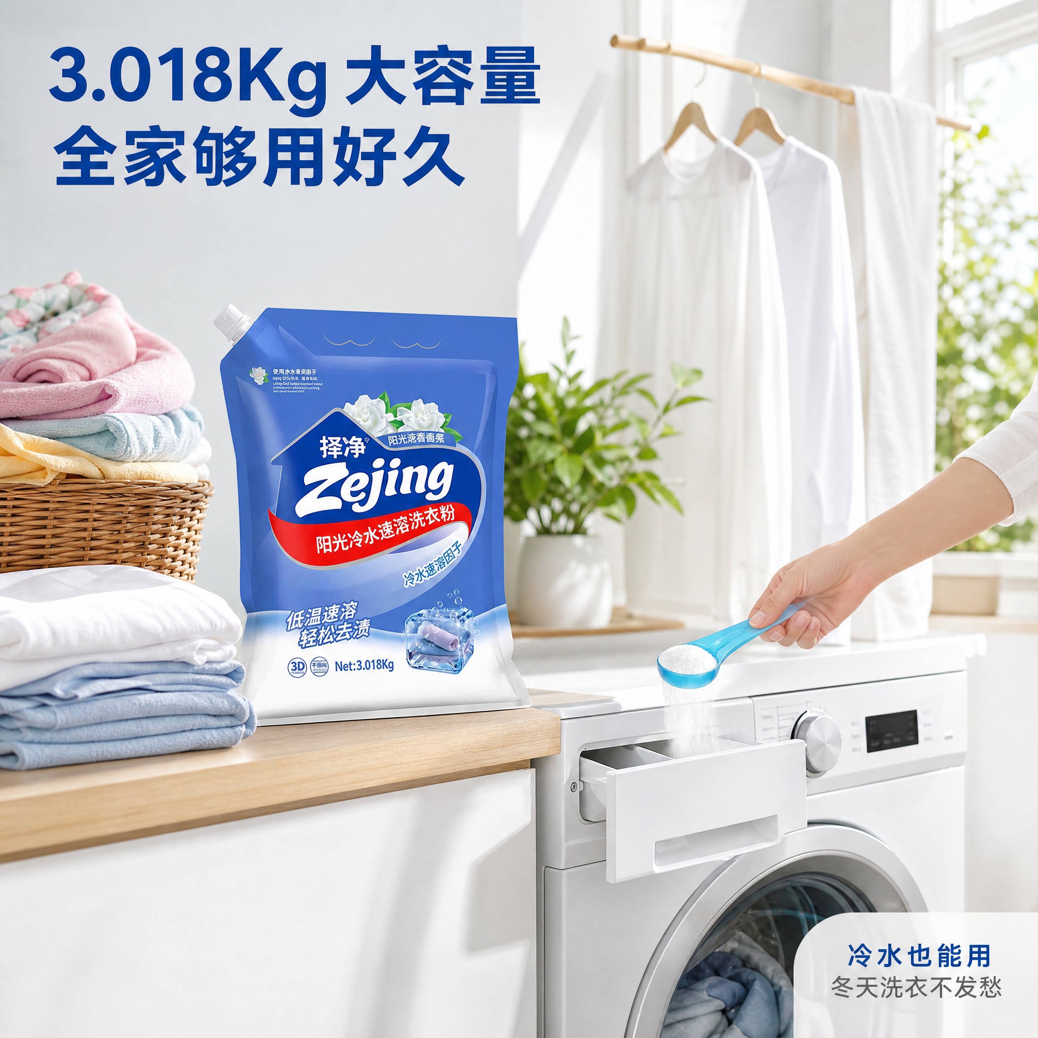 [主图-4] 场景适用与使用方式 家庭洗衣真实场景 大容量囤货… - 图片创意预览