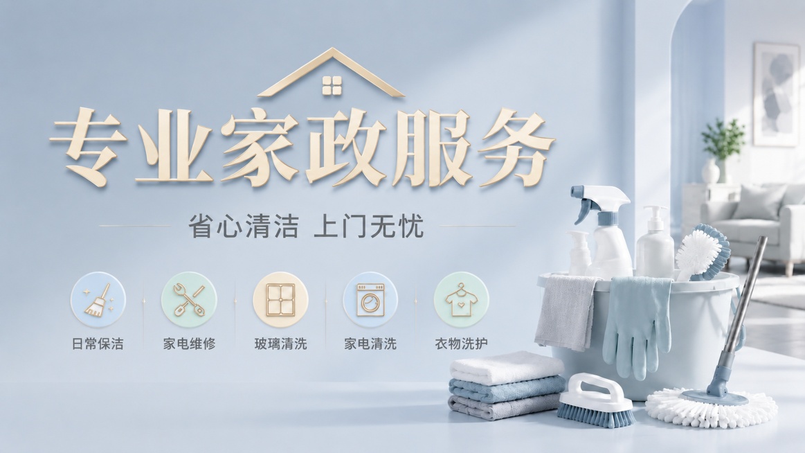 家政海报预览效果