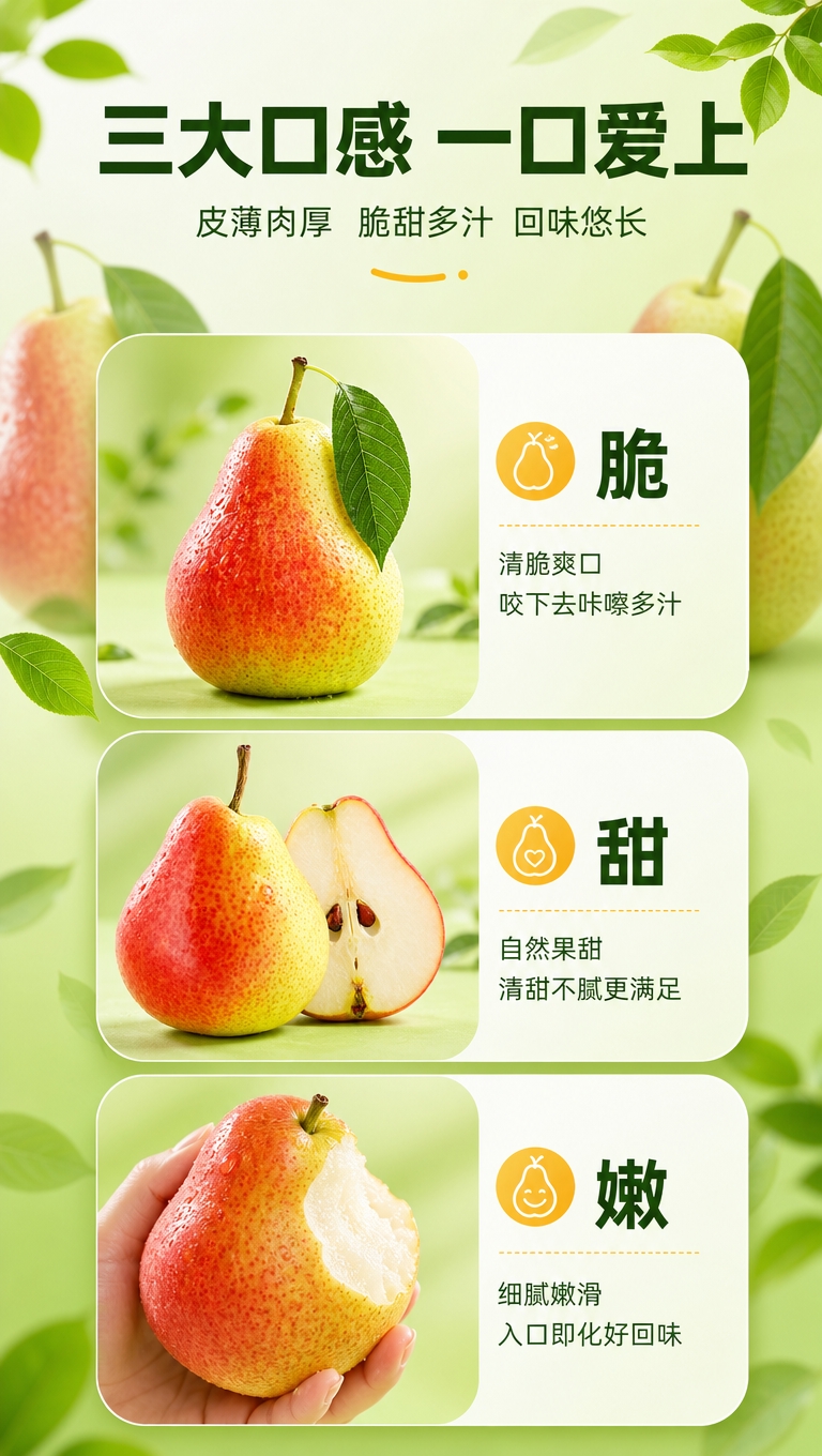[商品] 使用【图1】【图3】【图4】多角度红啤梨（整颗、带叶… - 图片创意预览