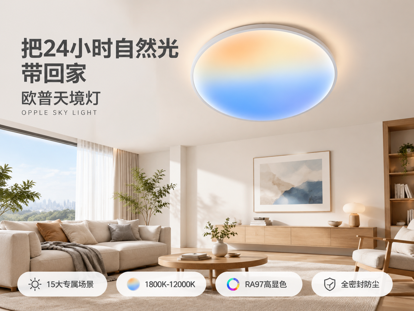 [第1张] 详情页头图-欧普天境灯新品主视觉。本张使用【图1】… - 图片创意预览