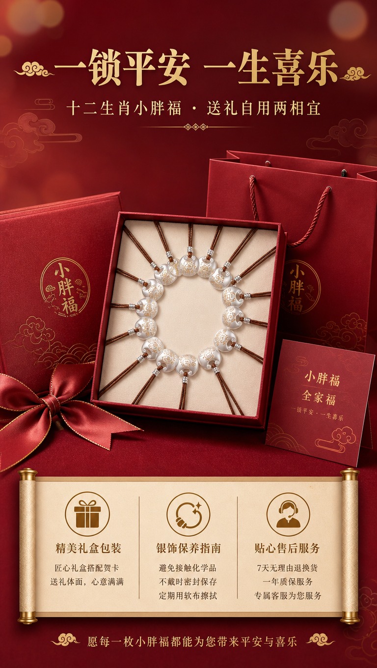 [商品] 使用【图5】十二生肖小胖福吊坠全家福；保留12枚胖福… - 图片创意预览