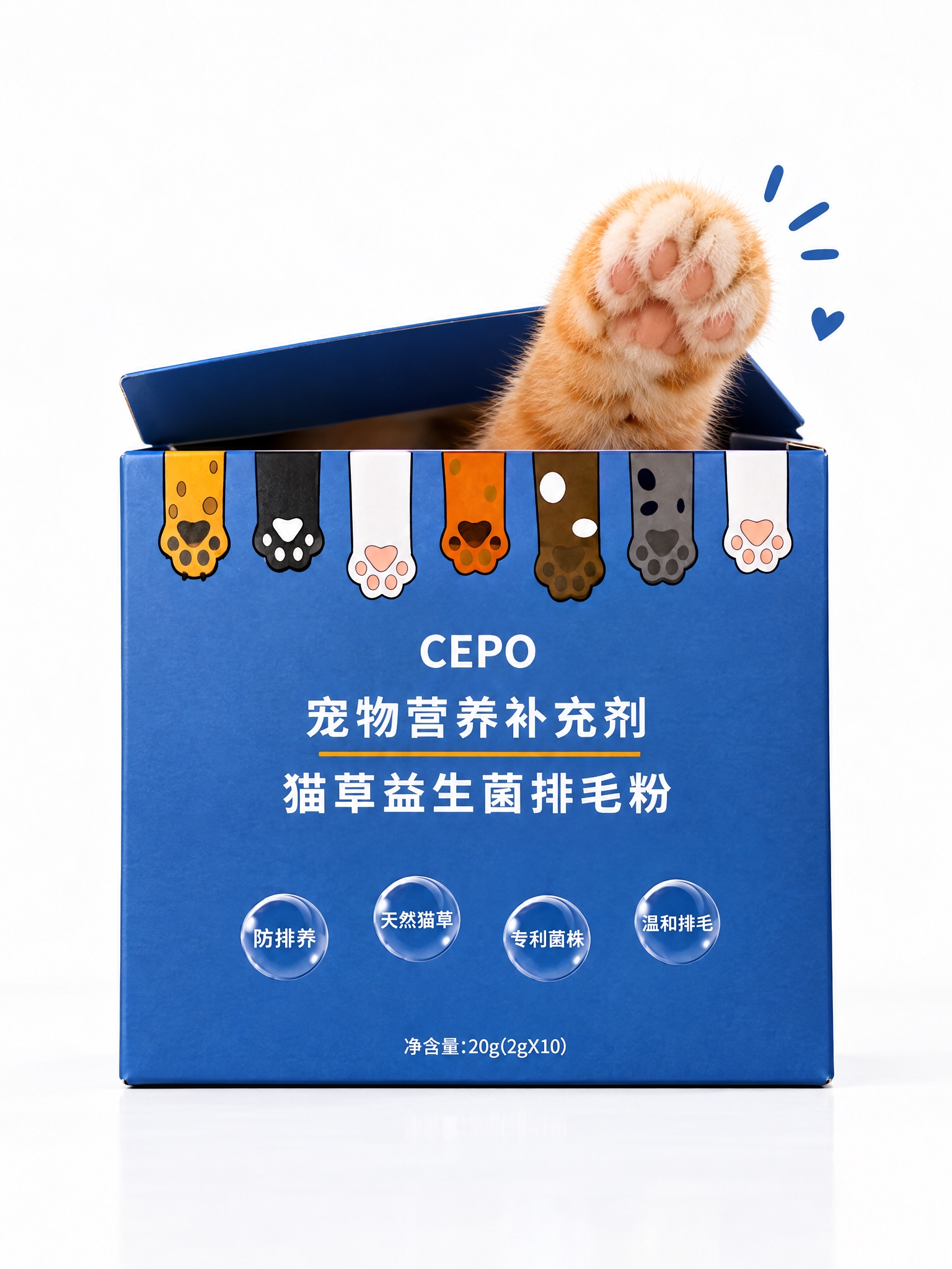 Cat paw coming out of box creat… - 图片创意预览
