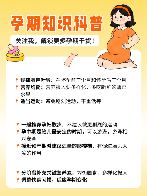 简约孕期宝妈知识科普健康分享小红书配图预览效果