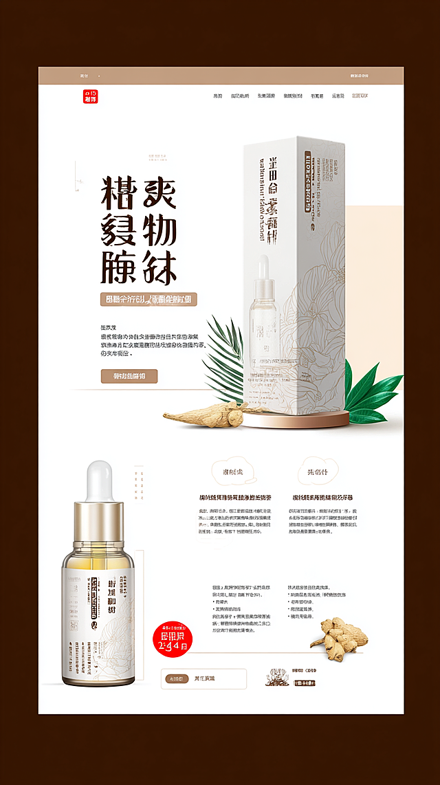 一、整体结构与逻辑（优点）
黄金结构，层层递进
首屏：产品主视觉 + 核心定位（灰甲净）+ 信任背书（合理配比安心使用），快速抓住用户注意力。
痛点唤醒：用 “甲板变厚，甲板萎靡，甲板变脆” 四大痛点，引发用户共鸣，制造需求。
直观展示：涂一涂轻松缓解更舒爽，温和亲肤，日常呵护更安心”，建立专业度，让用户觉得产品 “对症”。
成分展示：展示本品是以凤仙花、断肠草、当归、金银花、冰片、醋酸氢已定、水，强化 “天然、安全、有效” 的核心卖点。
使用方法：图文结合，第一次使用前用温水浸泡患甲使其软化修薄并刮除甲板上的糟碎污秽物(注意勿伤甲床)。使用2-3天后用锉刀锉磨患甲表面后再用。分三步展示，清晰易懂，降低使用门槛。
安全保障：强调 “植萃配方、成分安全、渗透吸收”，打消安全顾虑。
视觉风格统一
主色调：淡褐色＋白配色 ，中式简洁贯穿，契合 “草本、养发、保健” 的产品调性，符合中老年及养生人群审美。
信息层级：大标题→小标题→图文→细节，浏览流畅，重点突出。
核心卖点精准
聚焦 **“草本萃取、温和不刺激、深层渗透、安全放心”**，精准命中养生人群对 “天然、无激素、有效” 的需求。
痛点与解决方案强关联：针对甲板变厚，肩膀变脆直接给出 “草本保健” 的解决方案。
二、分模块亮点分析
1. 首屏（产品主视觉 + 核心定位）
亮点：产品居中展示，并且侧边，产品包装质感强，“合理配比安心使用” 直接传递信任，英文小字提升格调。
作用：第一时间让用户知道 “这是什么、好不好用”。
2. 产品核心优势（图标 + 文字）
亮点：用 6 个淡褐色图标（科学配方、上乘选材、源自本草、深层渗透、温和呵护、安全放心），直观展示核心卖点，视觉化强，易记忆。
作用：快速传递产品价值，让用户 3 秒 get 核心优势。
3. 痛点唤醒（四大灰指甲问题）
亮点：用真实灰指甲问题图片 + 文字标签，直击用户痛点，引发 “我也有这个问题” 的共鸣。
作用：制造需求，让用户产生 “需要解决” 的动机。
4. 原理科普（灰指甲是什么 + 滴管滴在灰指甲上）
亮点：用对比图（灰指甲 vs 好指甲）+ 好指甲示意图，清晰解释原理，建立专业度，让用户觉得产品 “科学、对症”。
作用：解决用户 “为什么会这样” 的疑问，为产品功效做铺垫。
5. 成分展示（草本成分实拍）
亮点：展示本品是以凤仙花、断肠草、当归、金银花、冰片、醋酸氢已定、水等草本成分实拍图，强化 “天然、草本” 属性，打消 “化学成分” 顾虑。
作用：用真实成分建立信任，让用户觉得 “成分安全、有效”。
6. 使用方法（图文步骤）
亮点：第一次使用前用温水浸泡患甲使其软化修薄并刮除甲板上的糟碎污秽物(注意勿伤甲床)。使用2-3天后用锉刀锉磨患甲表面后再用。图文结合，简单易懂，降低使用门槛。
作用：解决用户 “怎么用” 的疑问，提升使用体验。
7. 安全保障（植萃配方 + 渗透吸收）
亮点：强调 “植萃配方、成分安全、温和舒适、渗透好吸收”，用 “多种温和草本成分、渗透肌肤表面、快速渗入” 的示意图，强化吸收效果。
作用：打消安全顾虑，让用户放心使用。
优化
1.卖点同质化，缺乏差异化
问题：核心卖点（草本、温和、渗透）与同类产品高度重合，无独特记忆点。
优化建议：
挖掘独特卖点：如 “古法炮制、小分子易吸收、无添加防腐剂、临床验证（如有）” 等。
增加用户证言 / 效果对比：用真实用户使用前后的对比图（合规前提下），增强说服力。                     生成的图宽度为一致，高度比宽度高