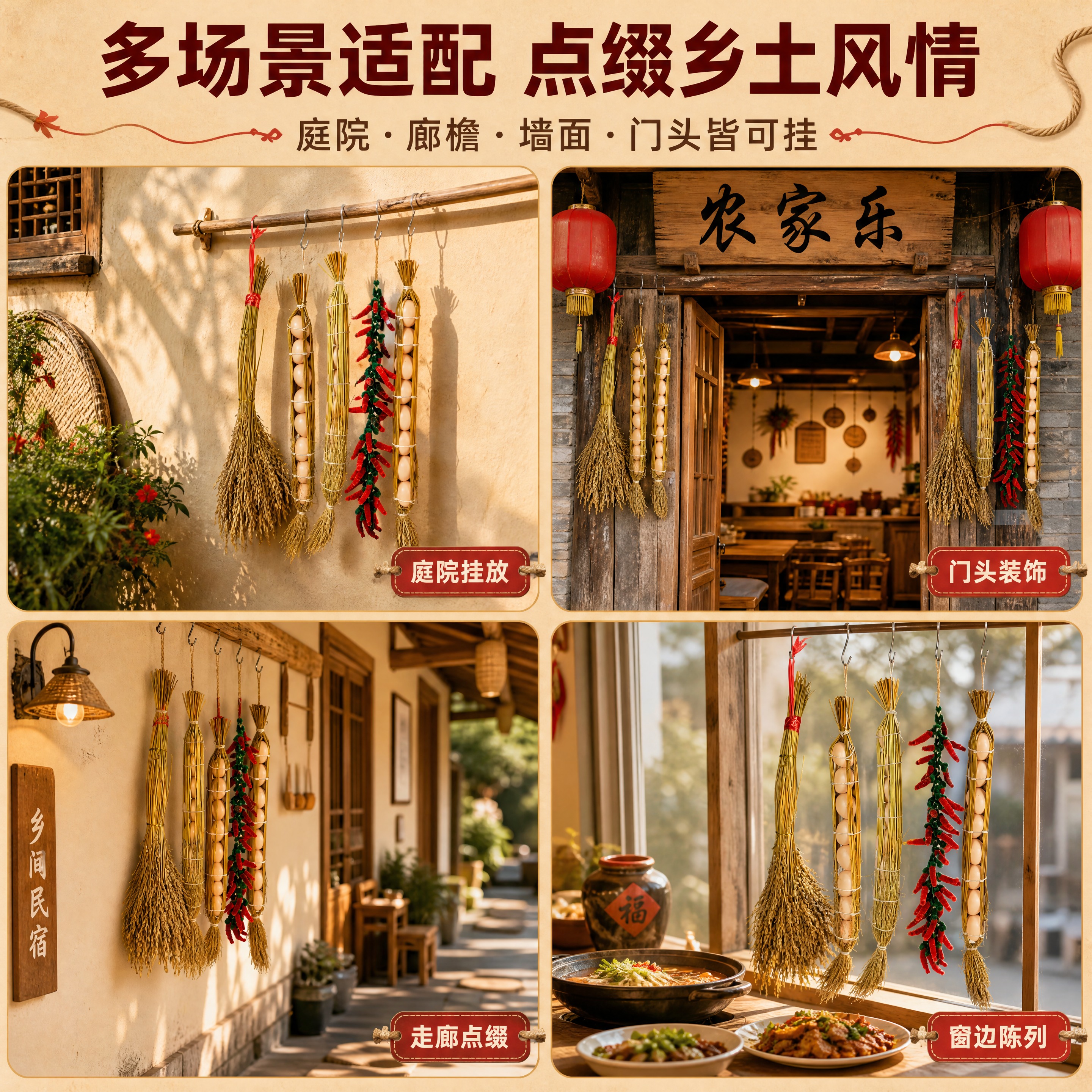 [商品] 使用【图1】【图2】【图4】鸡蛋稻穗手工辣椒挂件；保… - 图片创意预览
