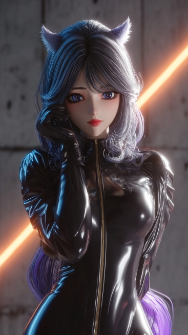 masterpiece, best quality, 8k, ultra-detailed, CG anime girl, full body shot, slender capable figure预览效果