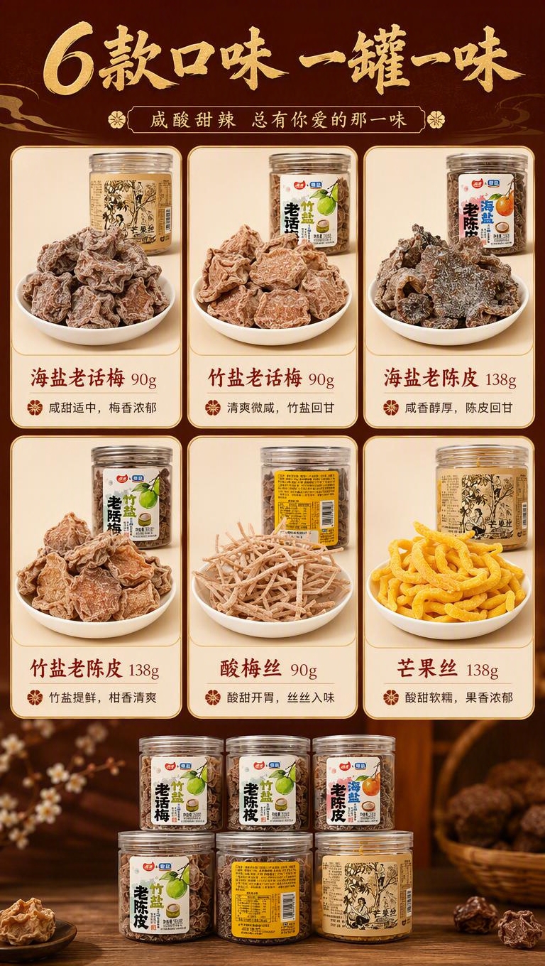 [商品] 使用【图1】酸梅丝、【图2】芒果丝、【图3】老陈皮、… - 图片创意预览