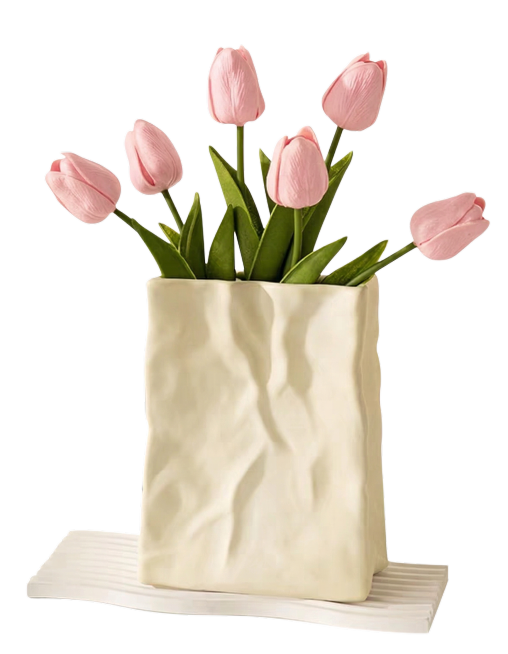 把郁金香花朵的颜色改为色号#f2c0c0预览效果