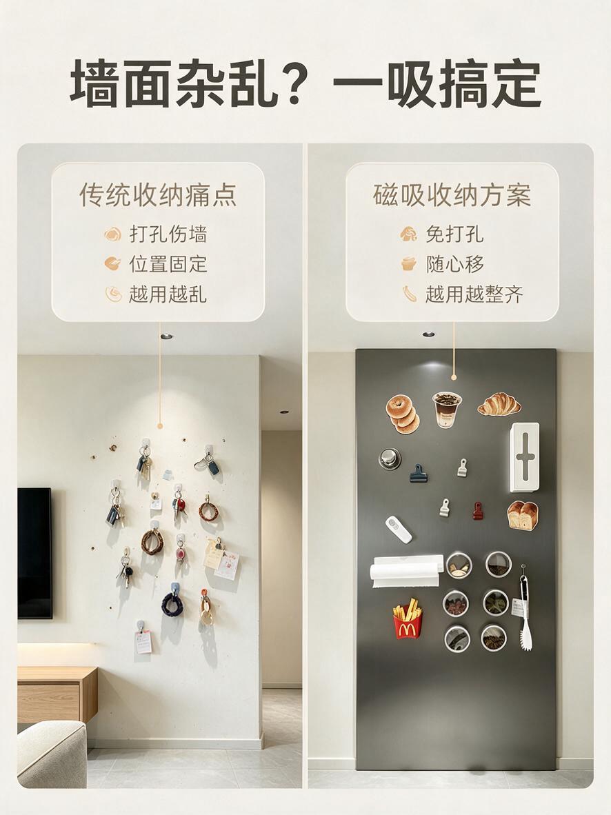 [商品] 使用【图1】磁吸洞洞板墙面收纳系统；保留深灰色磁吸大… - 图片创意预览