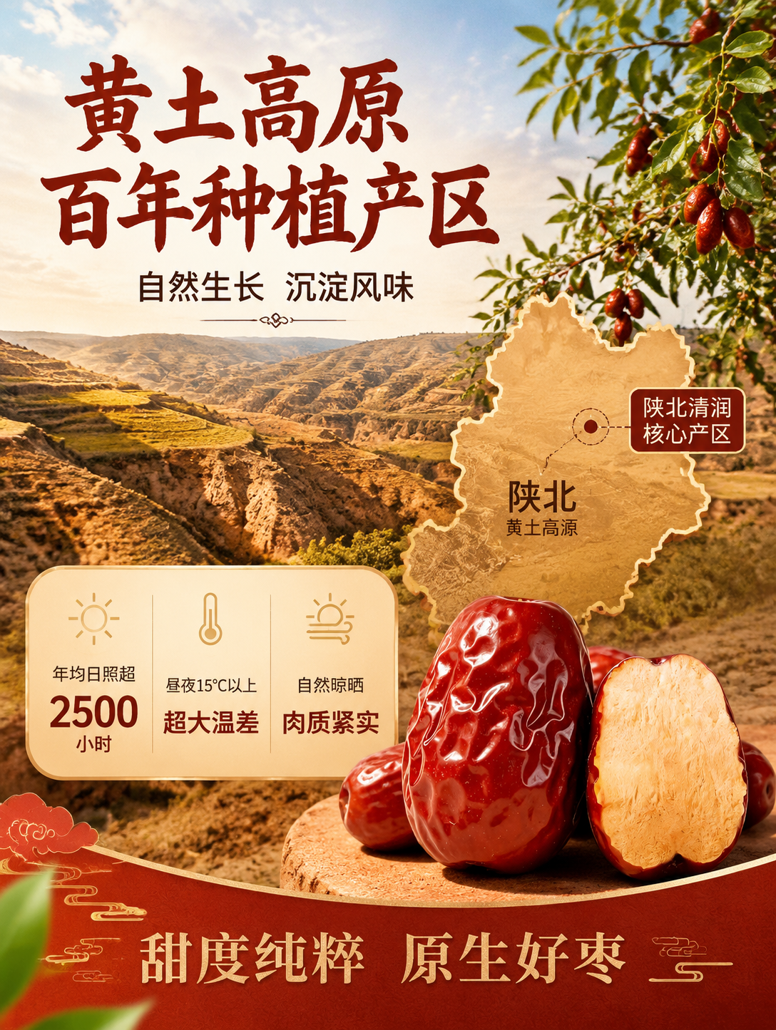 [商品] 使用【图2】红枣实拍图作为原料元素；保留红枣深红颜色… - 图片创意预览