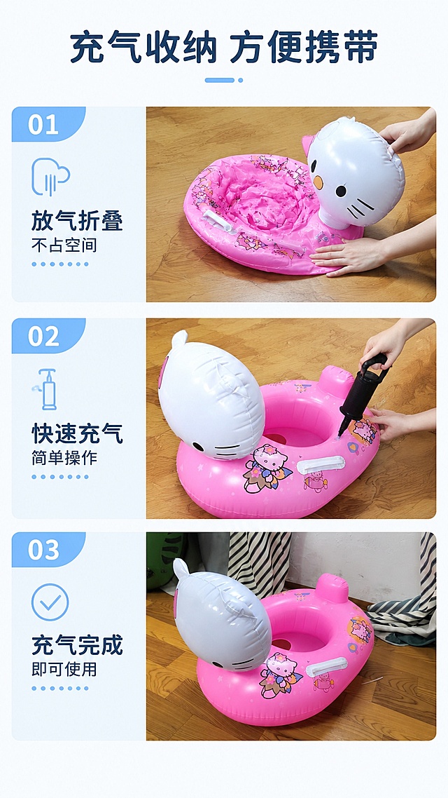 「图片1」「图片1」「图片1」，生成一套详情页，商品名称为白色飞鹅坐圈，适配抖音/快手平台，单图比例为9:16，需求屏数为8张。