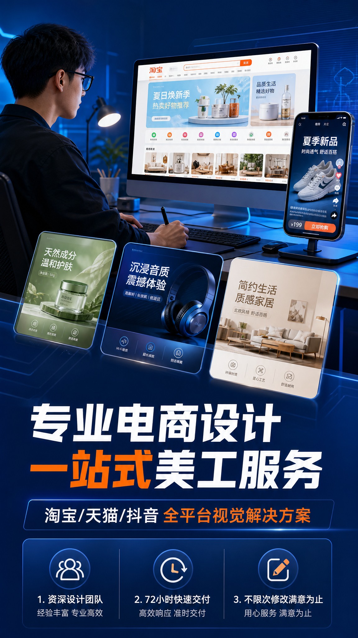[商品] 电商设计美工接单服务，非实物类服务商品，核心提供淘宝… - 图片创意预览