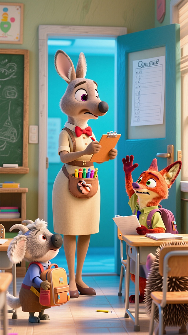 🐨袋鼠班主任早自习点名，萌趣满教室😆