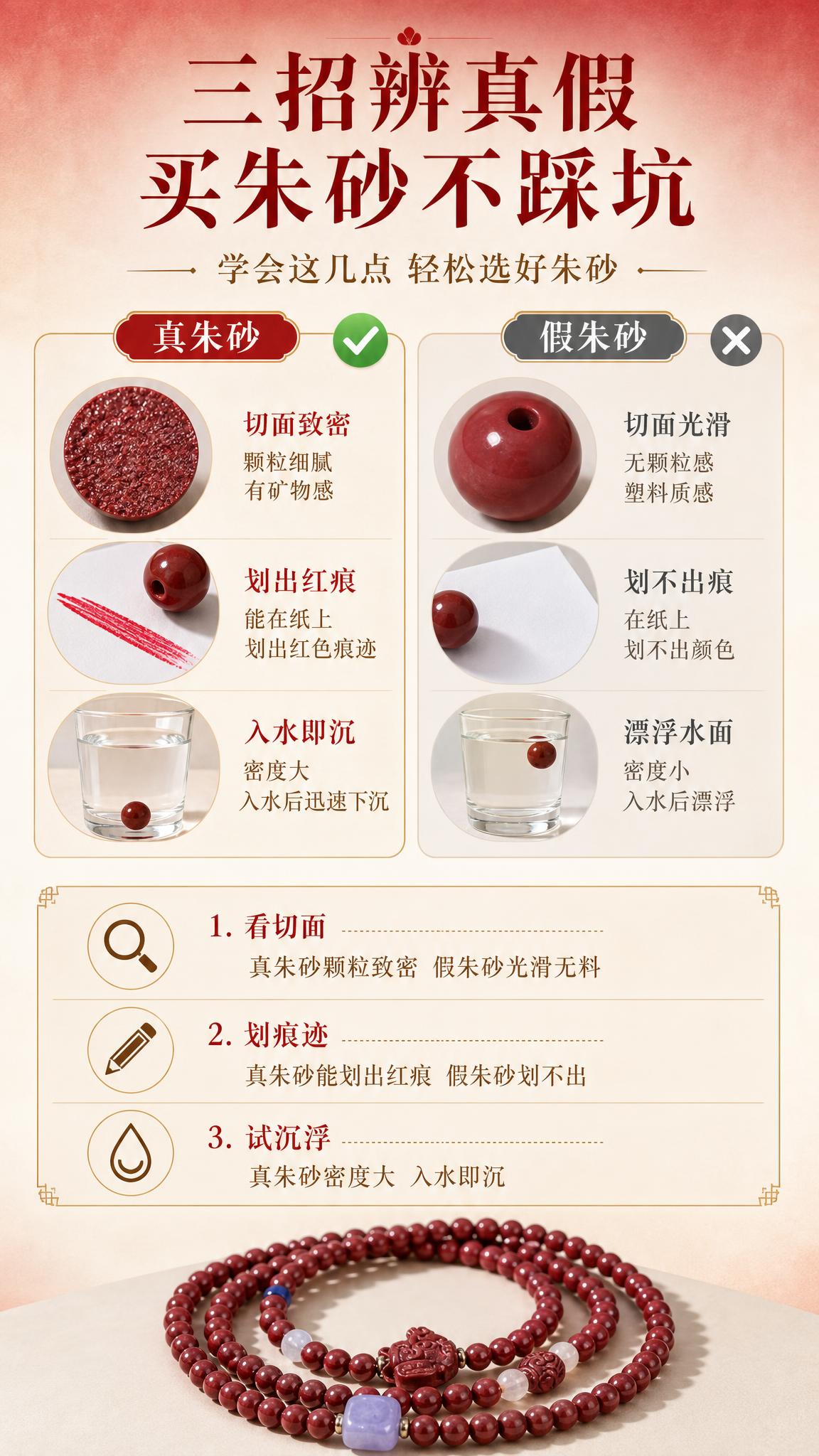 [主图-3] 真假朱砂辨别图，教消费者如何辨别真假朱砂，建立专… - 图片创意预览