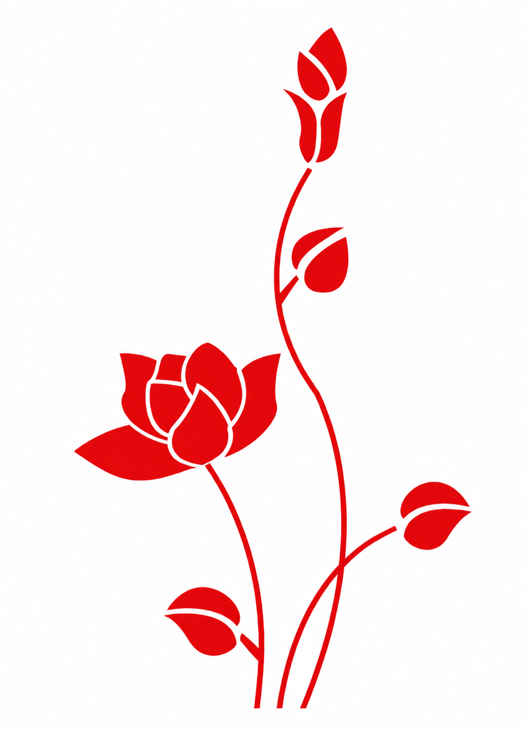 提取图中的红色莲花图案，去除文字和其他多余元素，只保留完整的莲… - 图片创意预览