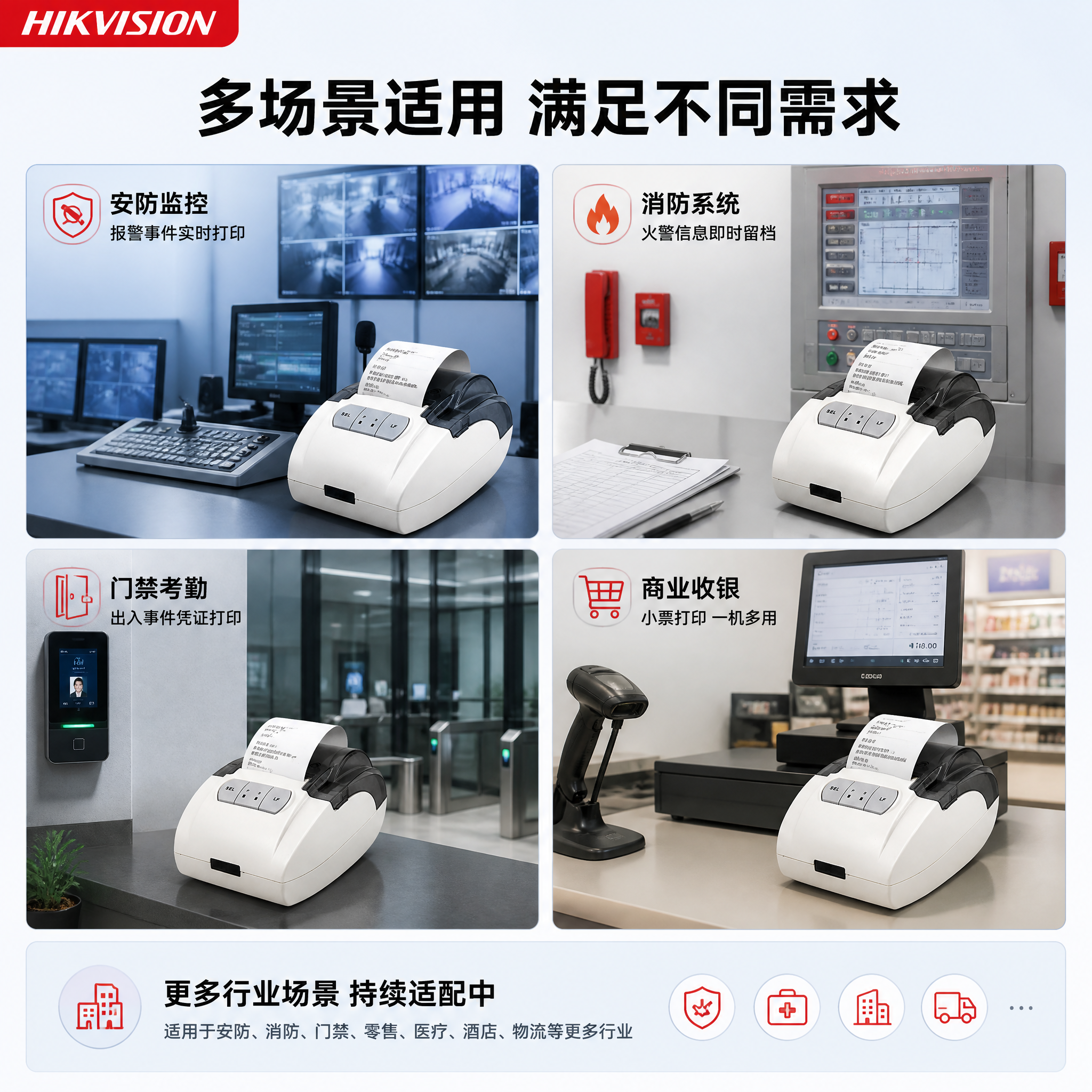 [主图-4] 报警打印机 真实使用场景与多场景适配。左上角放置… - 图片创意预览