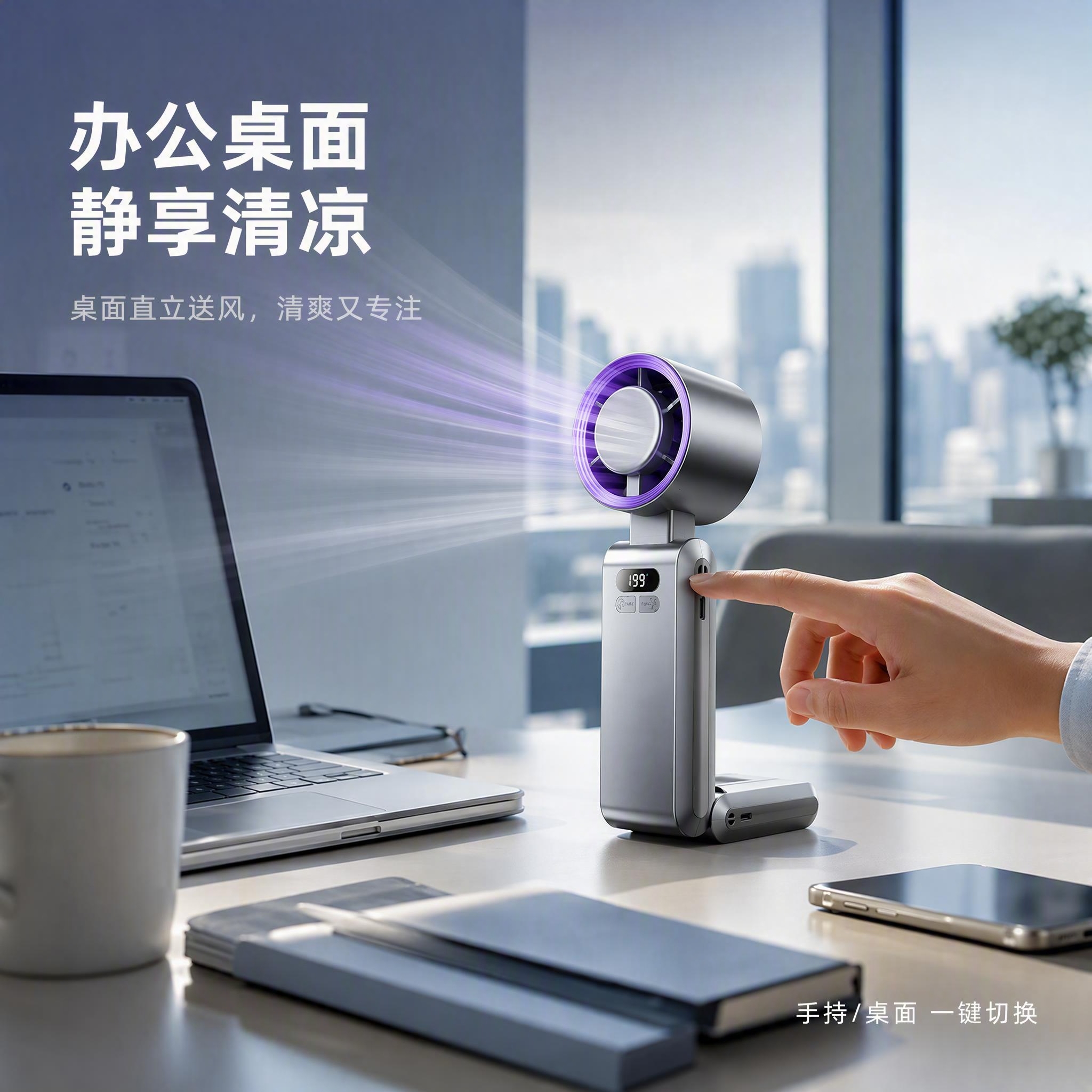 [主图-4] 真实使用场景图，展示办公室桌面使用场景，体现手持… - 图片创意预览