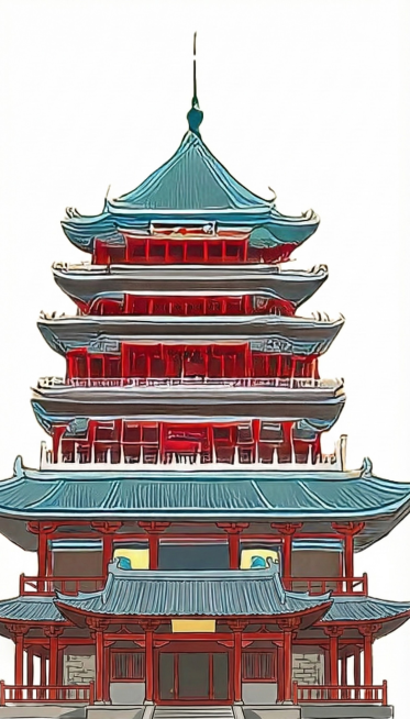 修复图中的楼阁预览效果