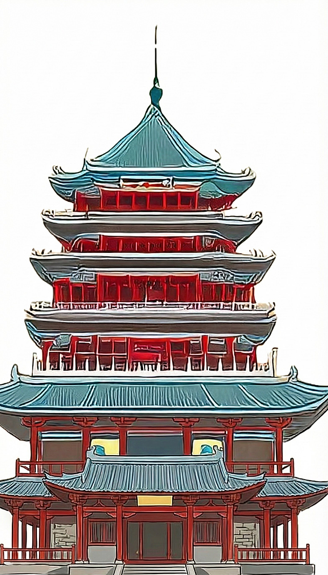 修复图中的楼阁