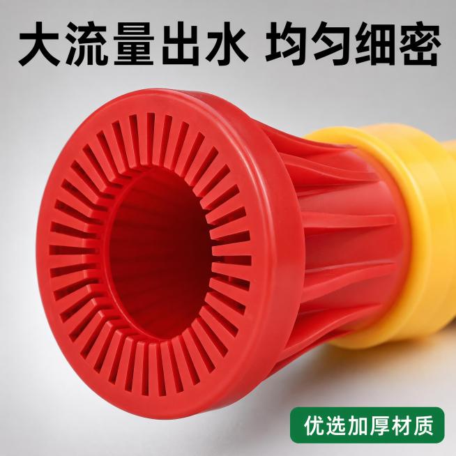 生成电商主图（5张），商品名称是多功能花洒水枪，卖点是三段式设计，可调节，出水多，结实耐用，风格是花园风，适配淘宝/天猫平台，适用于:园林浇水，花园家用，农业浇水，主图比例为1:1「图片1」「图片1」预览效果