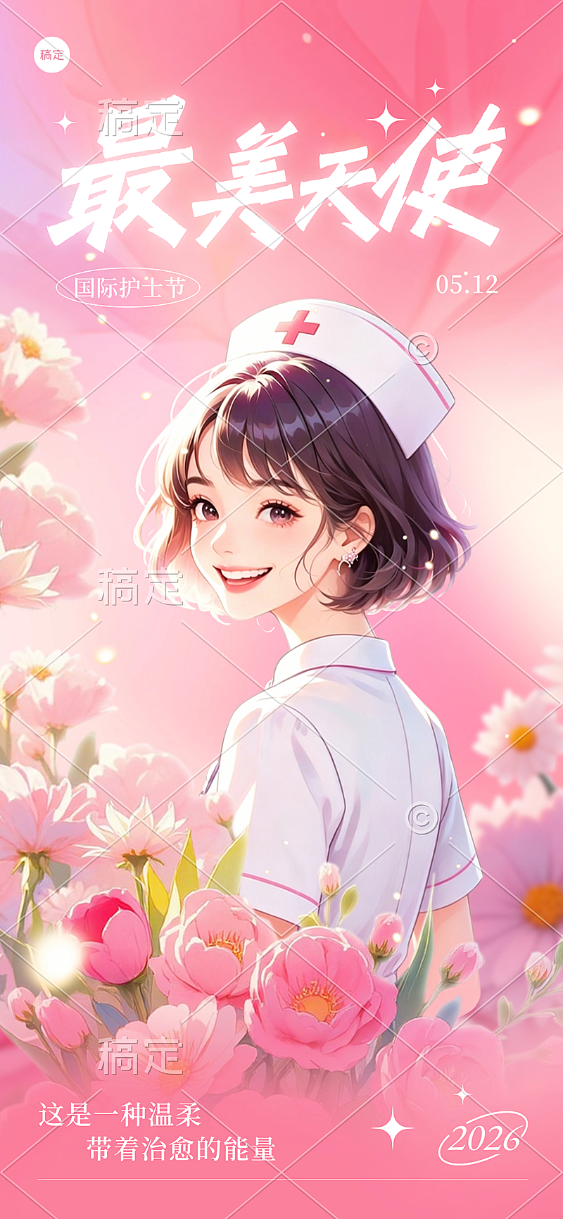 国际护士节节日祝福宣传全屏海报