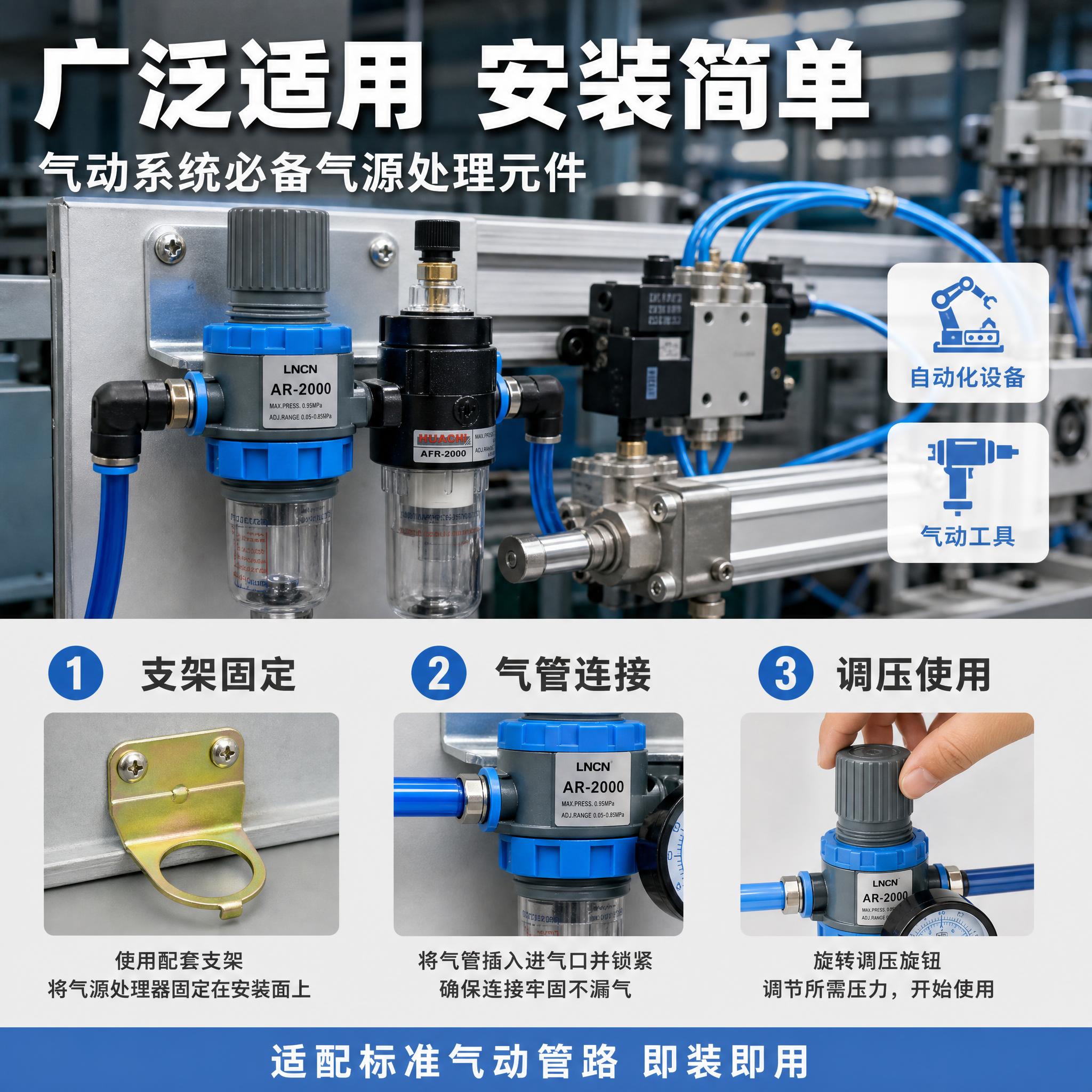 [主图-4] 场景适用与安装使用图，主题为气源处理器应用场景与… - 图片创意预览