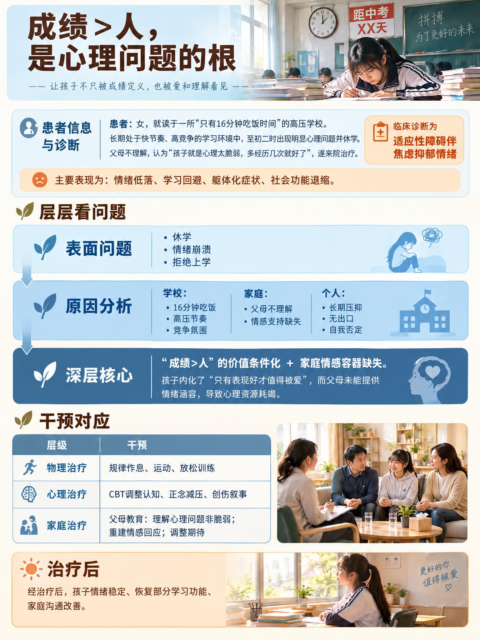 竖版心理健康科普长图文，单张完整内容，医疗健康类温暖专业风格，… - 图片创意预览