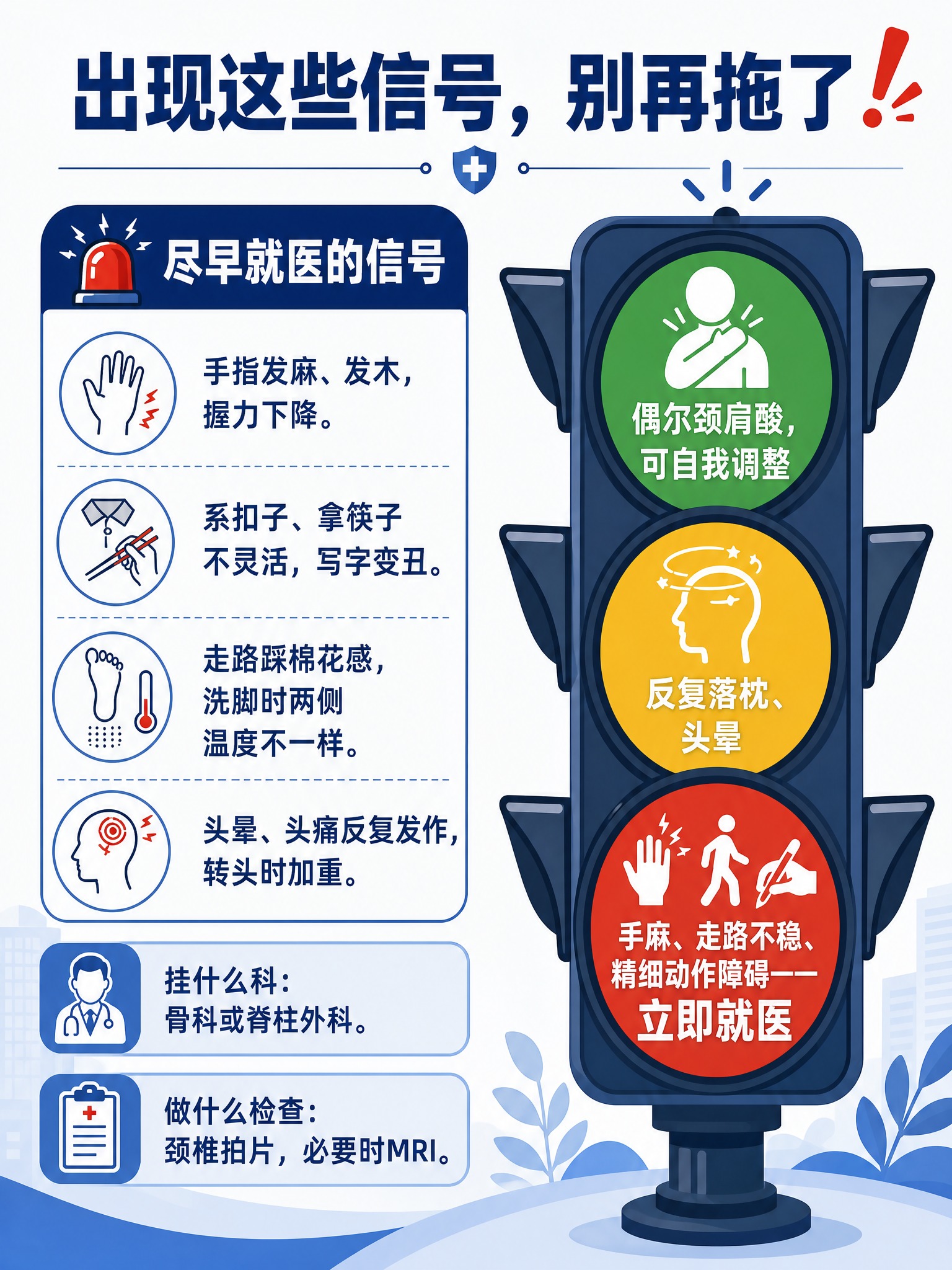 生成一张竖版3:4健康科普信息图插画（扁平矢量风格，深蓝主色，… - 图片创意预览