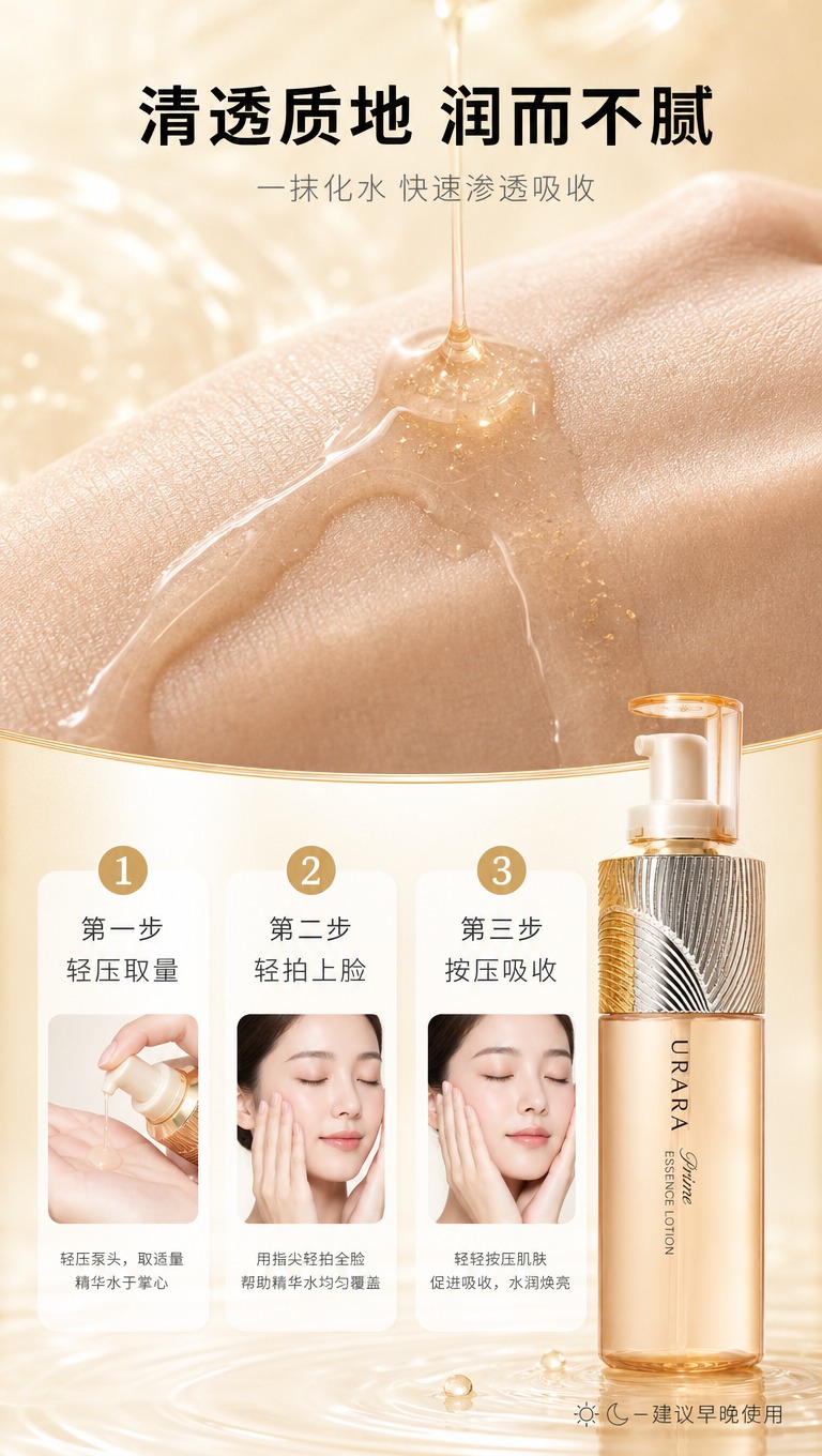 [商品] 使用【图1】URARA悠莱恒采之能精华水；保留透明琥… - 图片创意预览