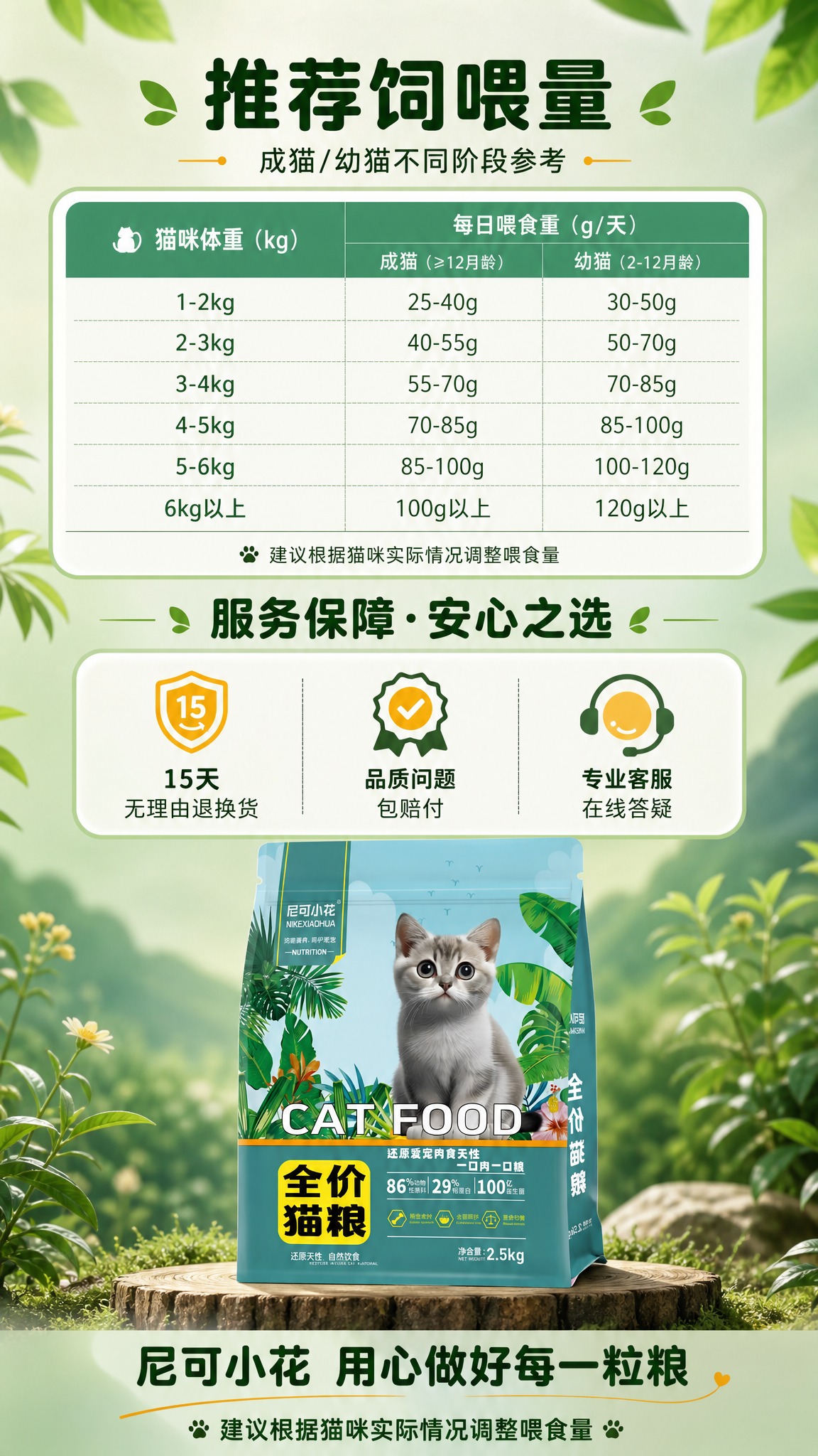 [商品] 使用【图2】尼可小花全价猫粮袋装产品；保留包装袋所有… - 图片创意预览