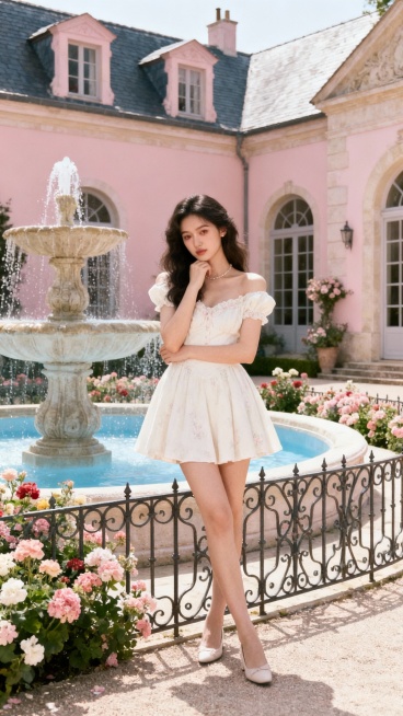 生成50张漂亮小姐姐全身照片，穿超短裙的，单张单张，不要合集预览效果