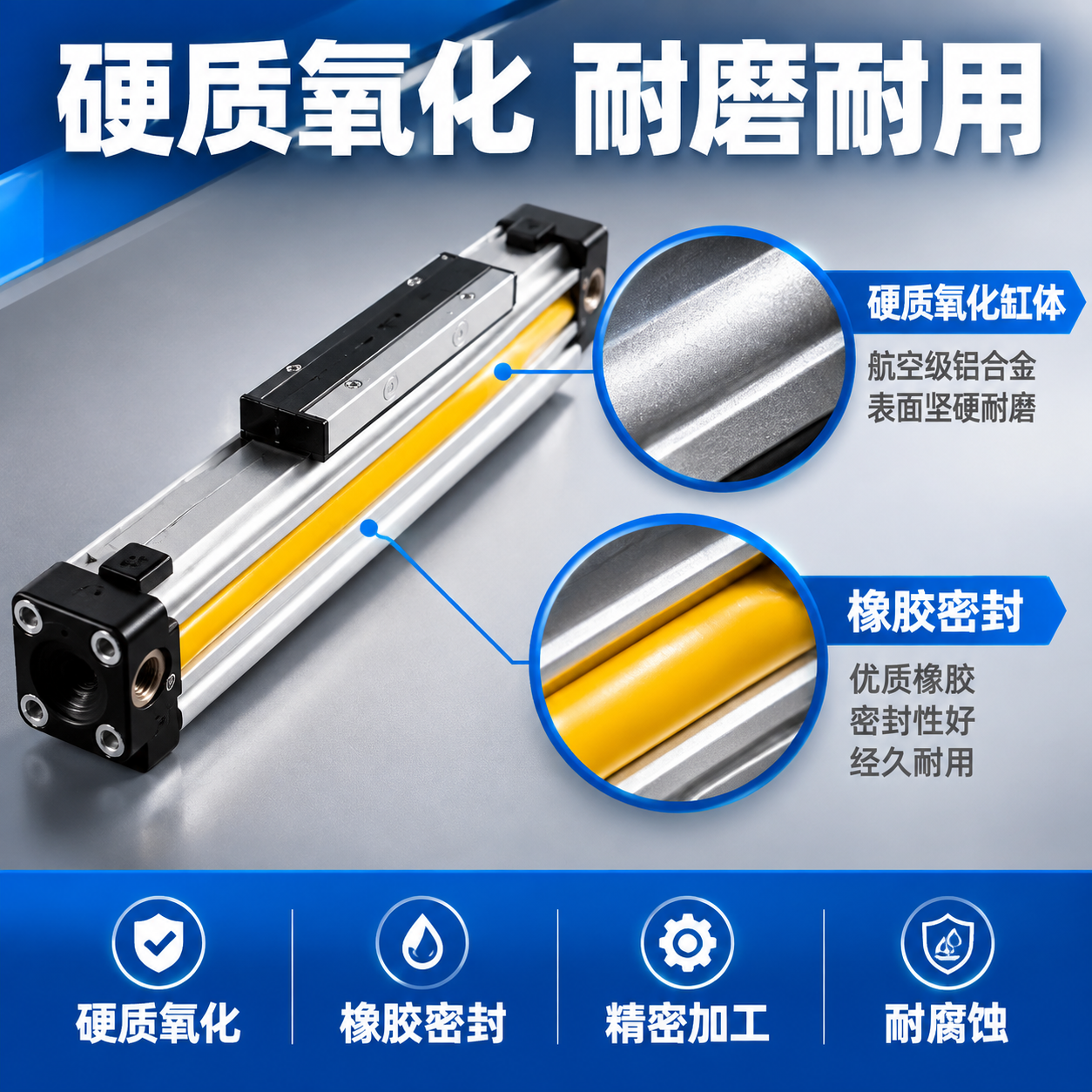 [主图-3] 材质工艺细节图，主题为硬质氧化缸体+橡胶密封，展… - 图片创意预览