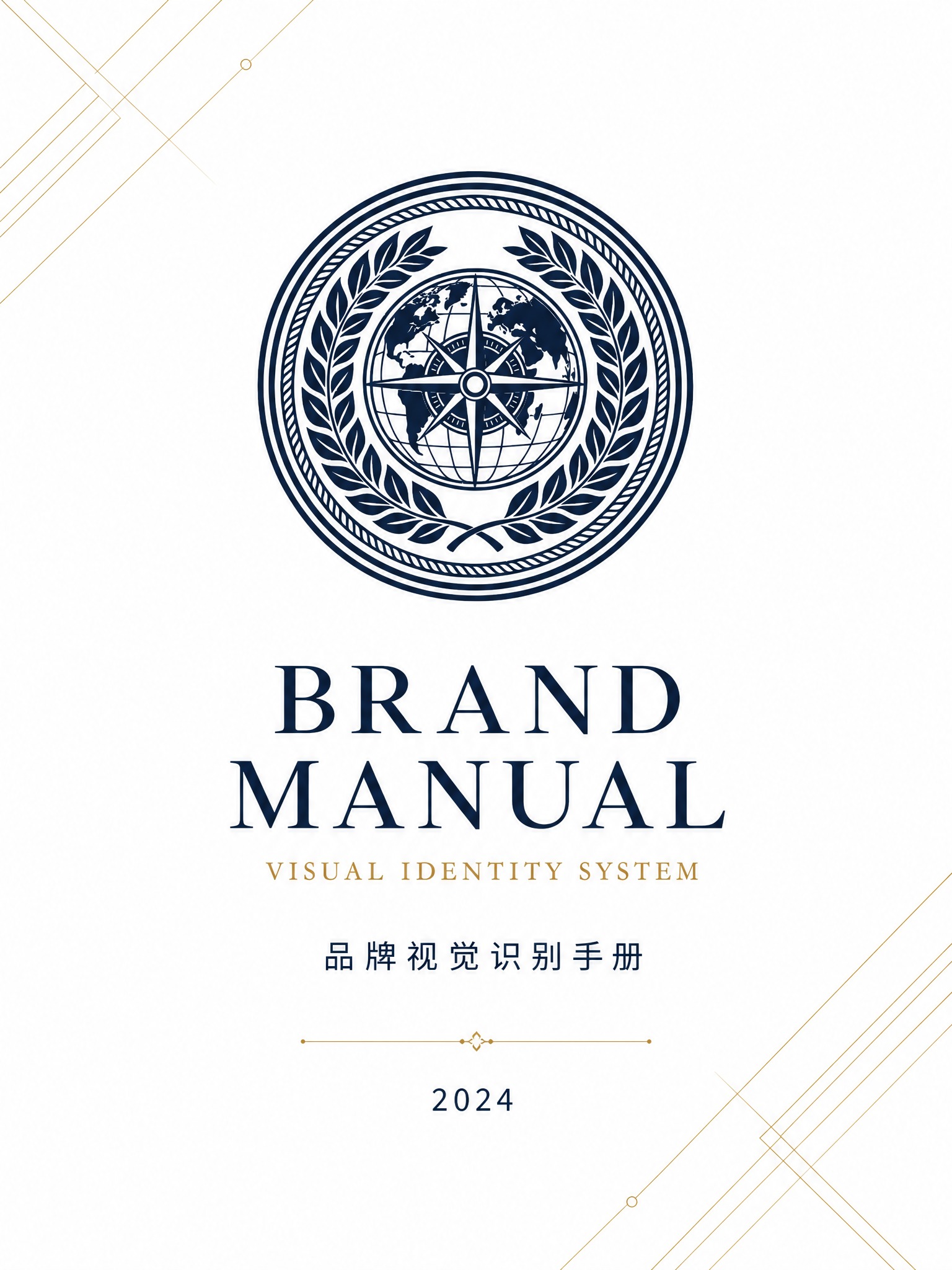 品牌手册封面设计，竖版A4比例，专业权威风格。画面中央偏上位置… - 图片创意预览