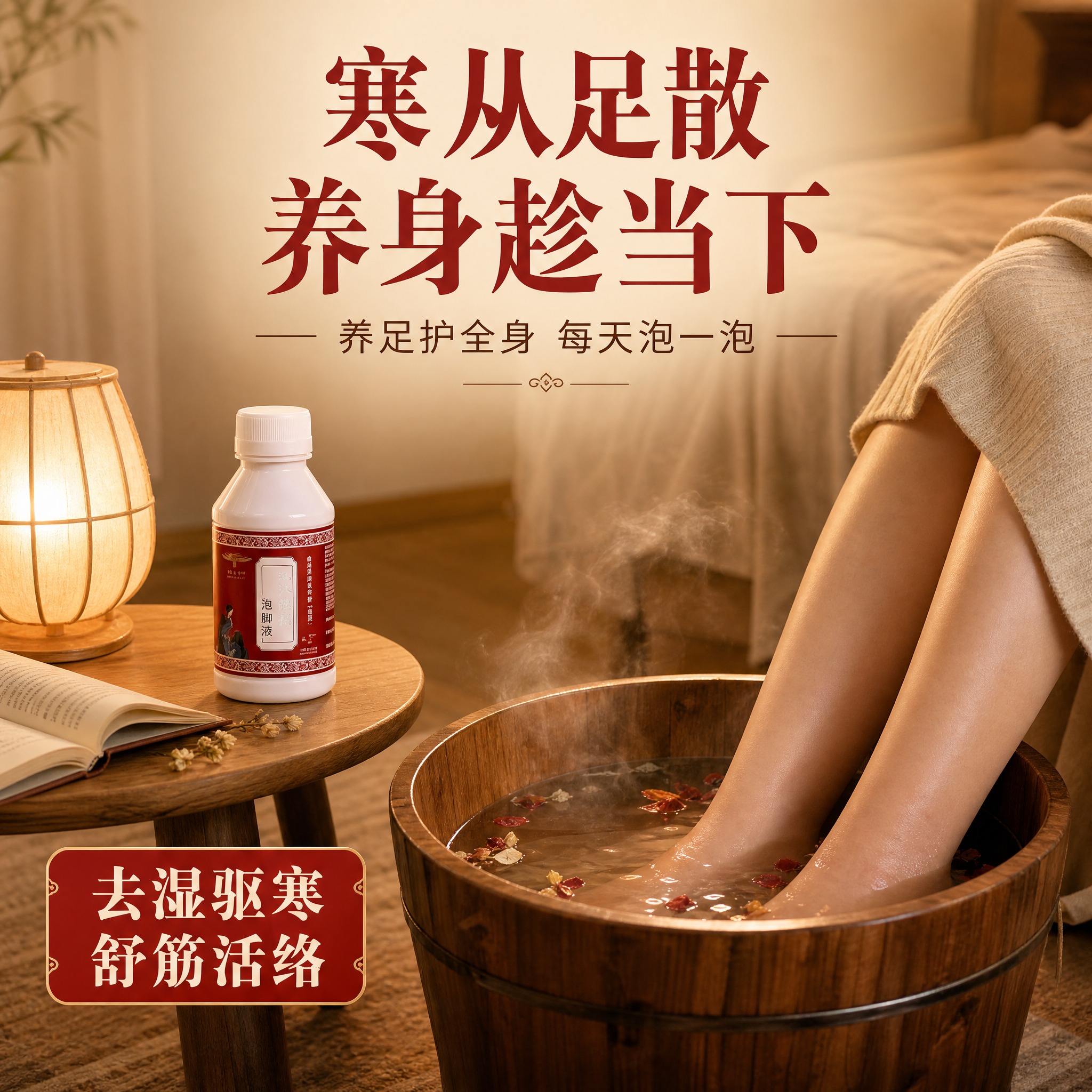 [主图-4] 使用场景与功效展示，寒从足散养身理念。 [统一基… - 图片创意预览