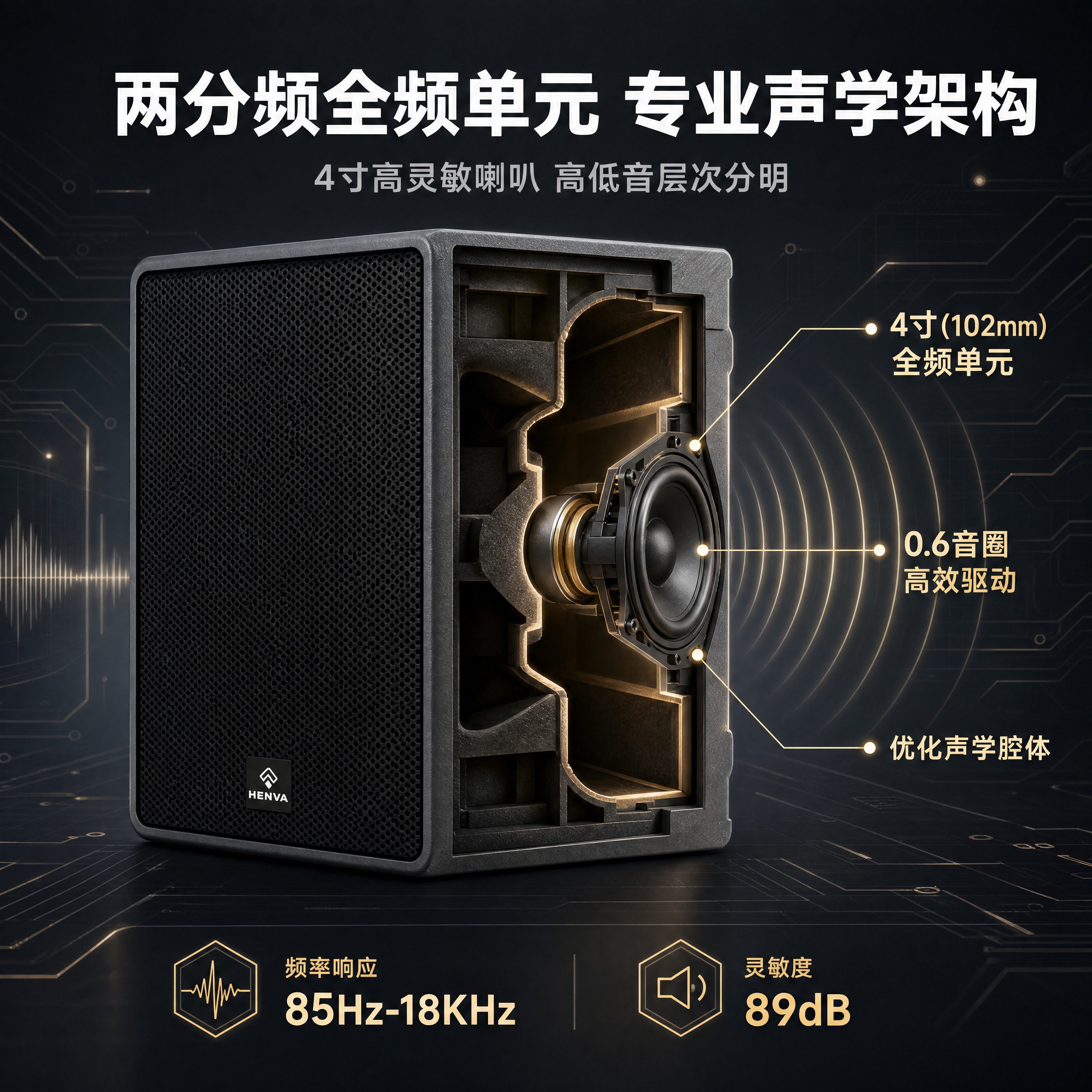 [商品] 使用【图1】HENVA HW-CP04黑色壁挂音箱做… - 图片创意预览