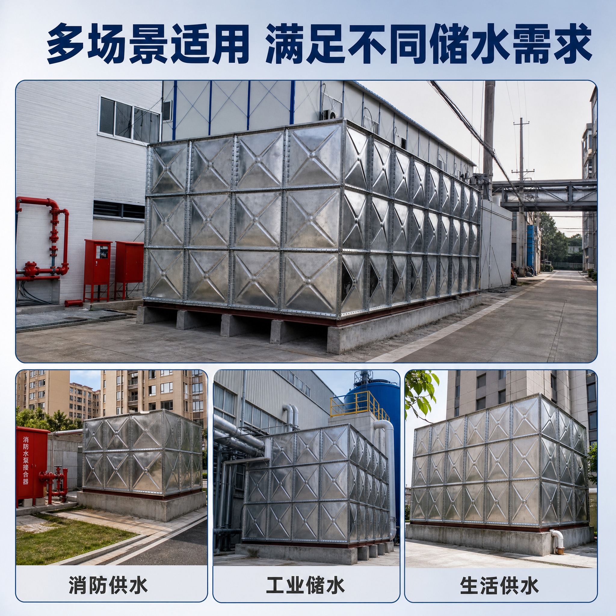 [主图-4] 多场景适配，主题：多场景适用 消防/生活/工业储… - 图片创意预览