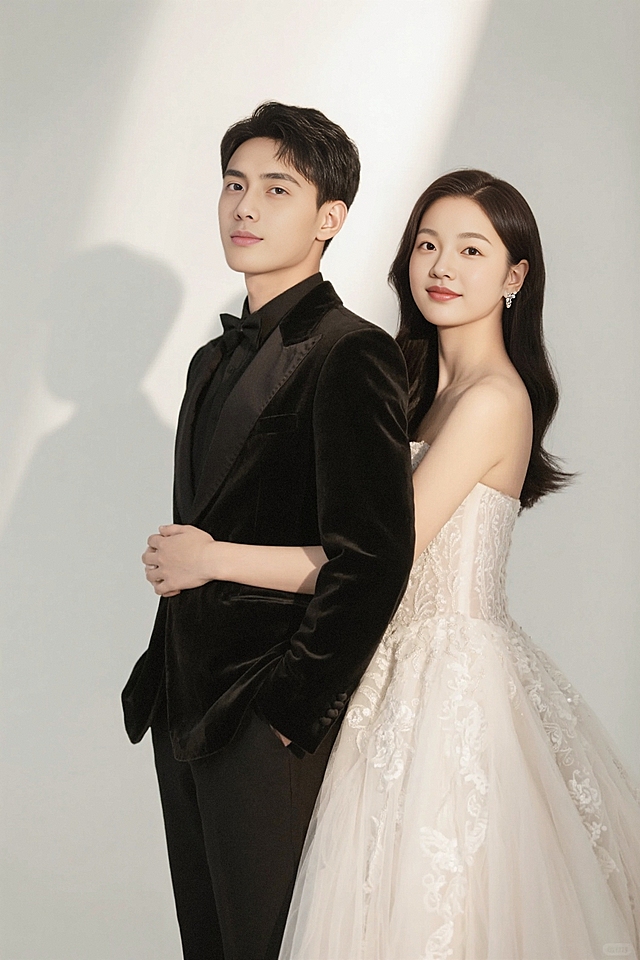 浪漫优雅的婚纱摄影，现代写实风，奢华细腻的设计，展现甜美与唯美的瞬间。