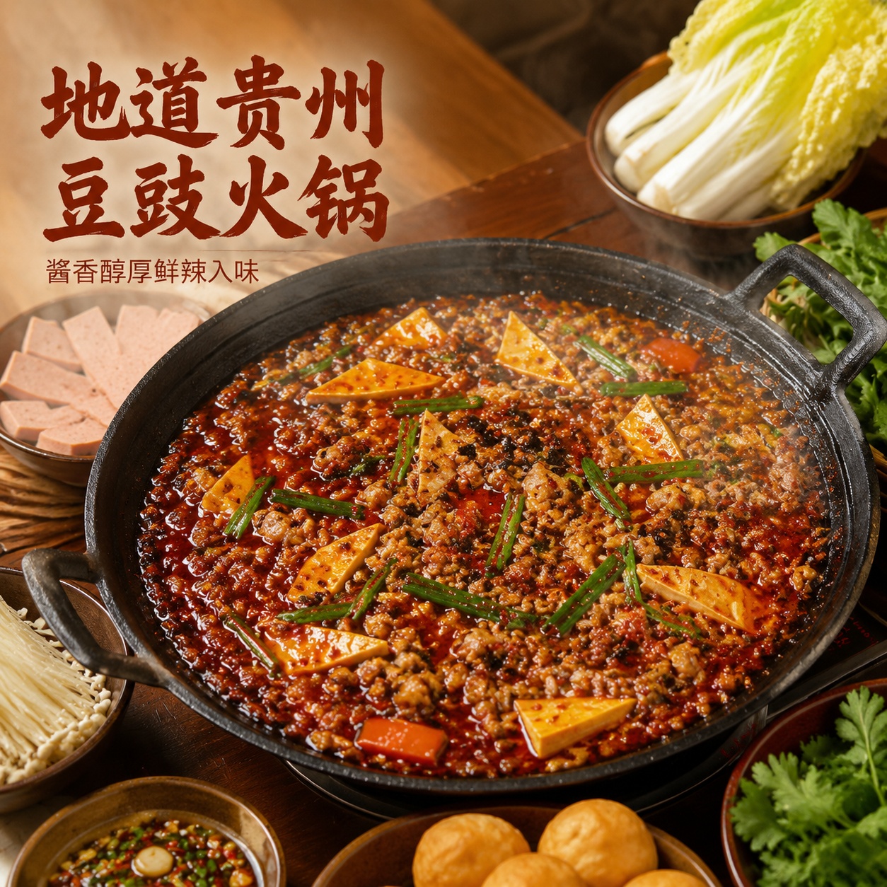 [主图-1]贵州风味豆豉火锅成品展示首图 [氛围风格]地道川黔… - 图片创意预览